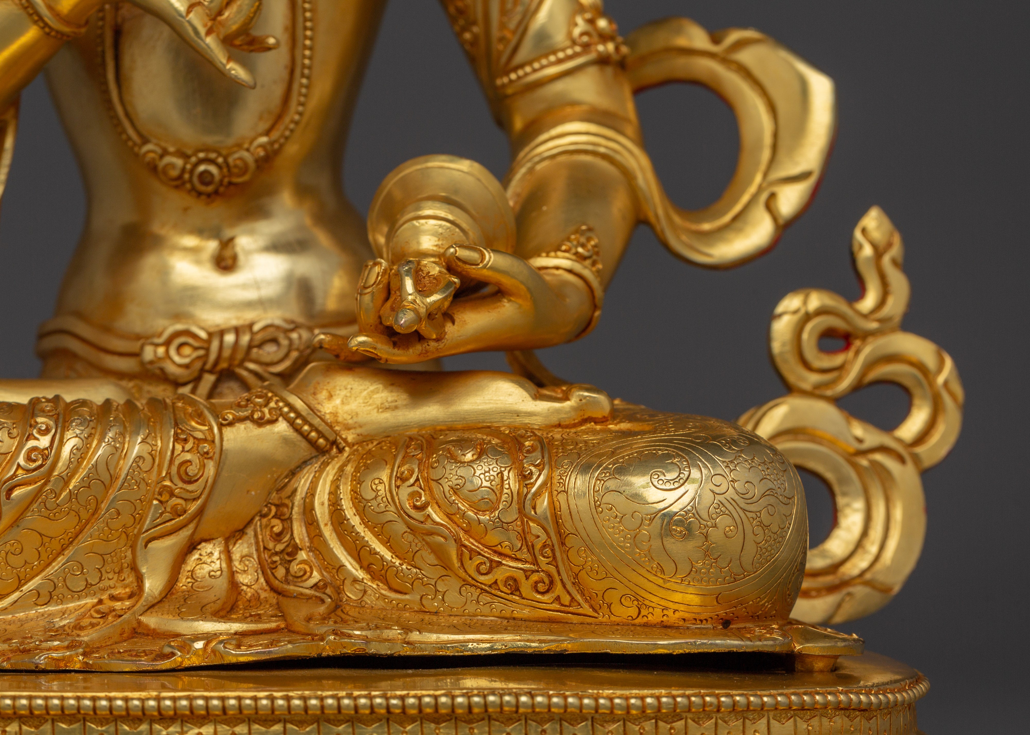 Handmade Golden Buddhist Deity Vajrasattva Art | The Thunderbolt Being