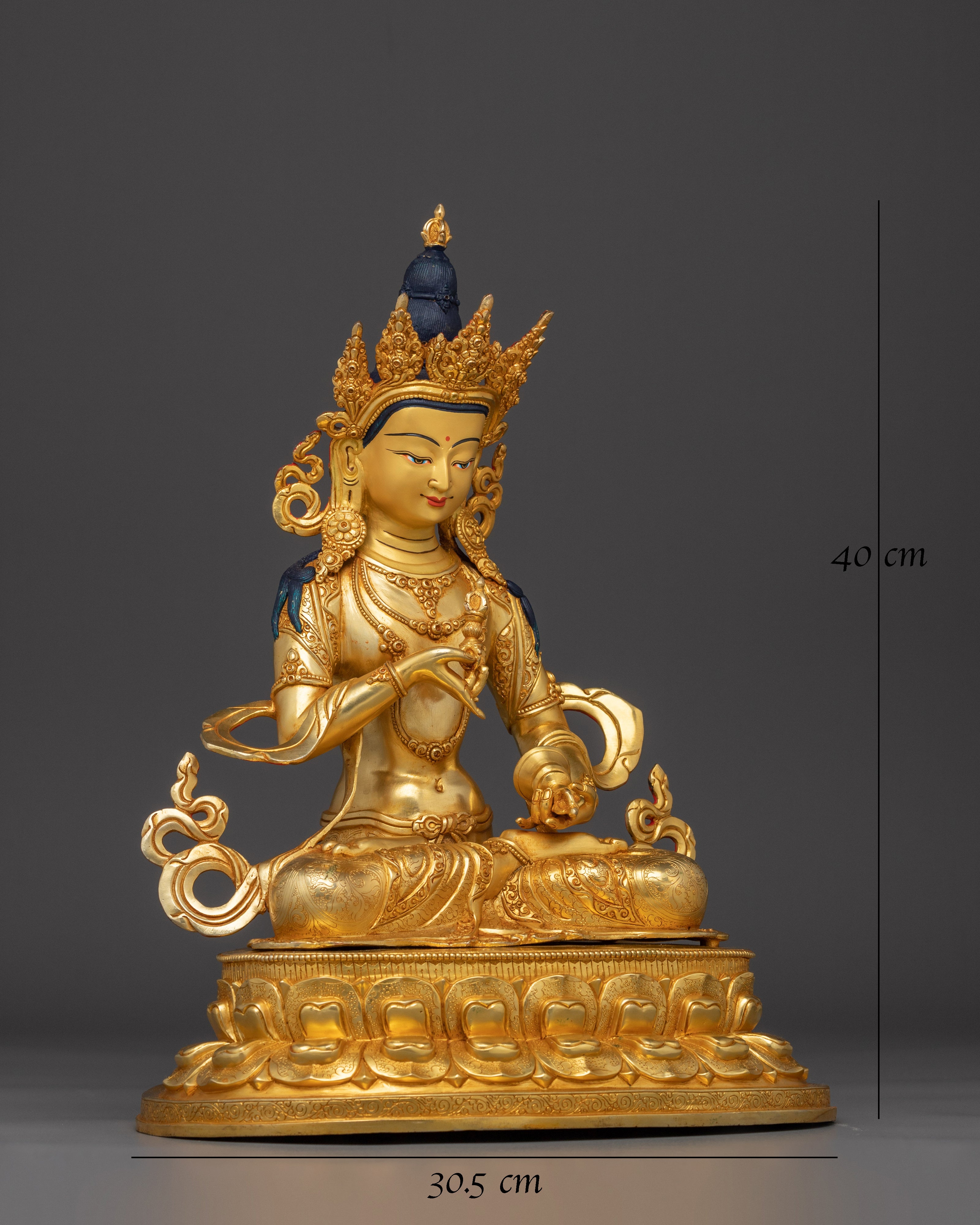 Handmade Golden Buddhist Deity Vajrasattva Art