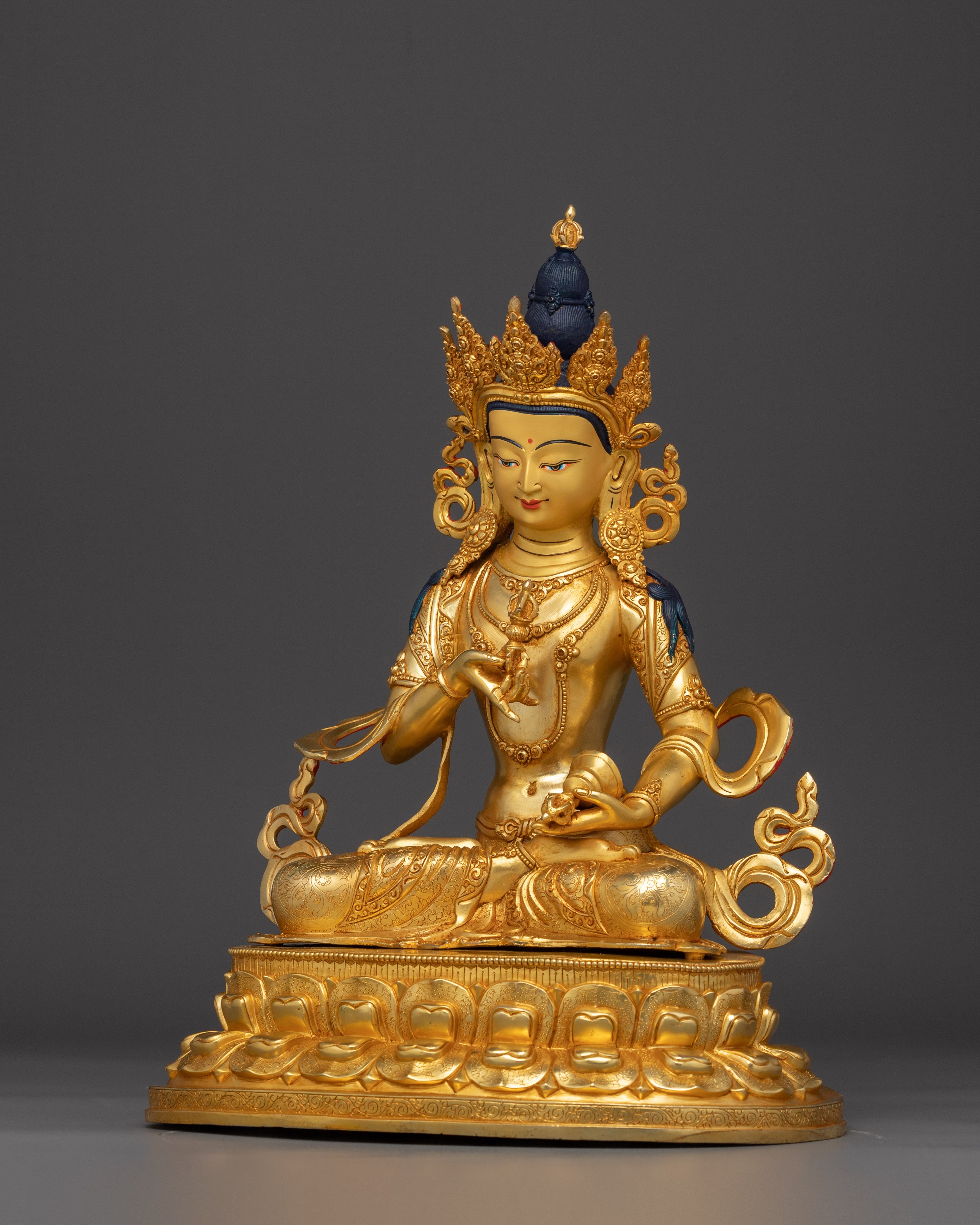 Handmade Golden Buddhist Deity Vajrasattva Art | The Thunderbolt Being