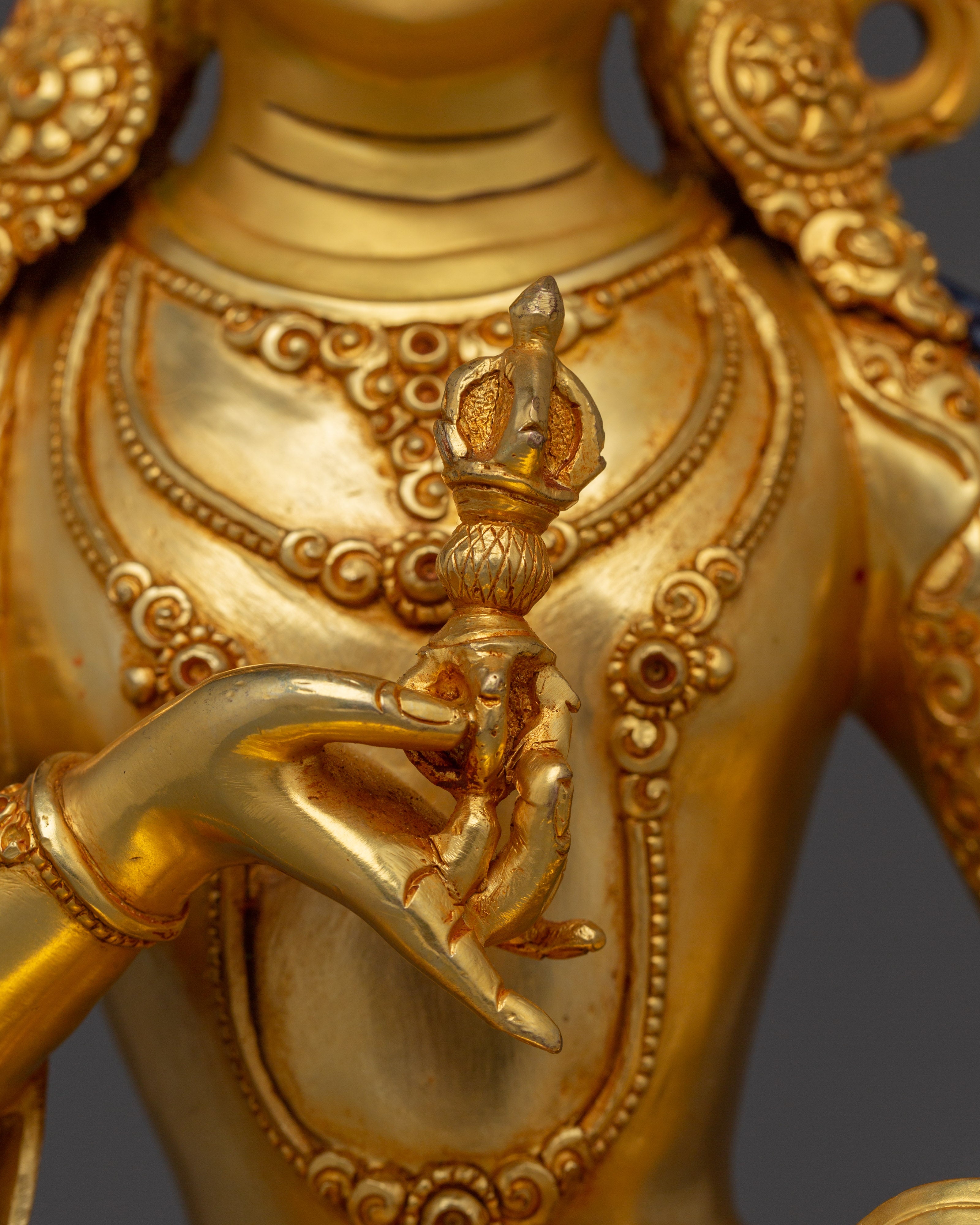 Handmade Golden Buddhist Deity Vajrasattva Art | The Thunderbolt Being