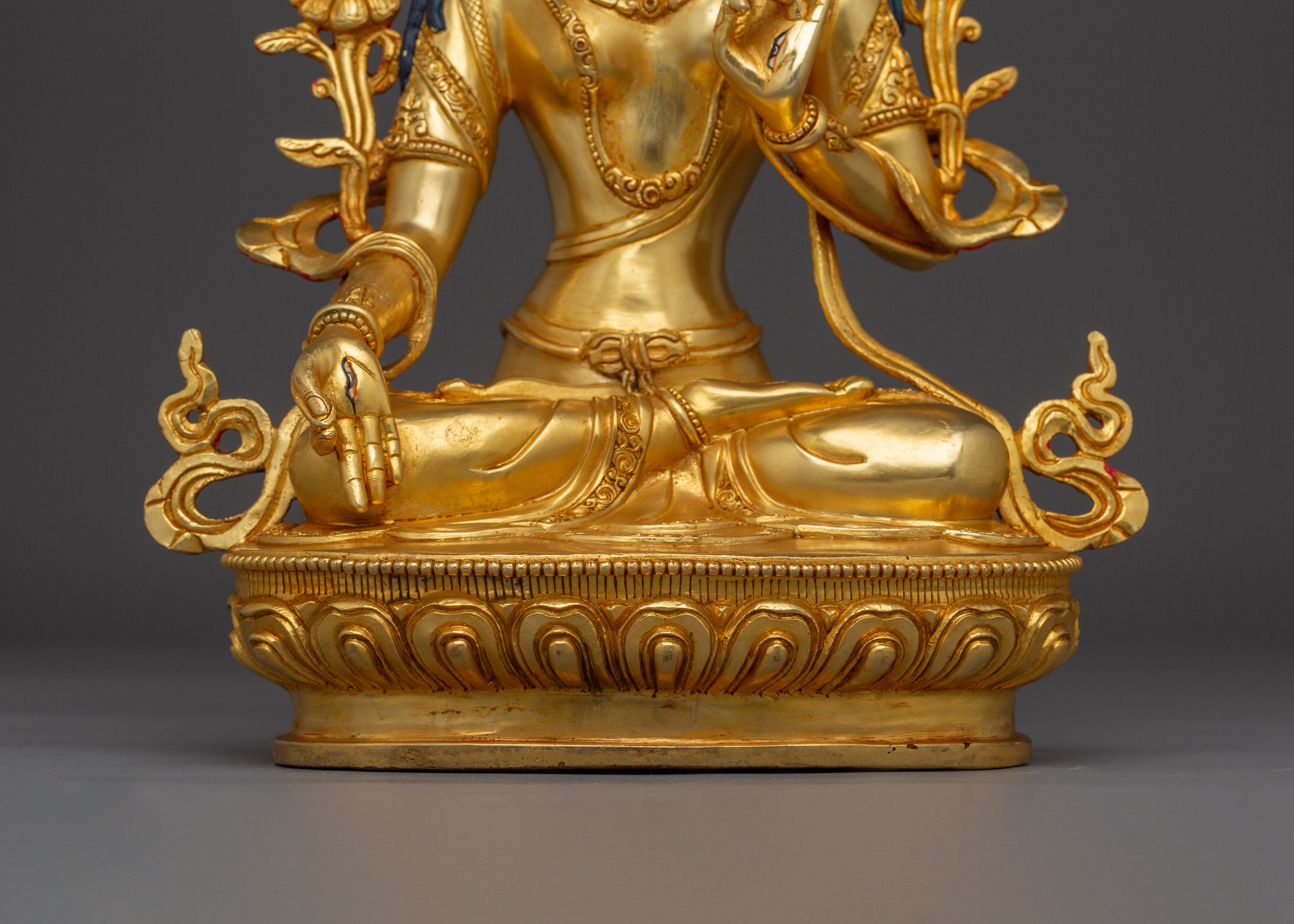 Golden White Tara Art - Compassion Deity | Embodiment of Swift Protection