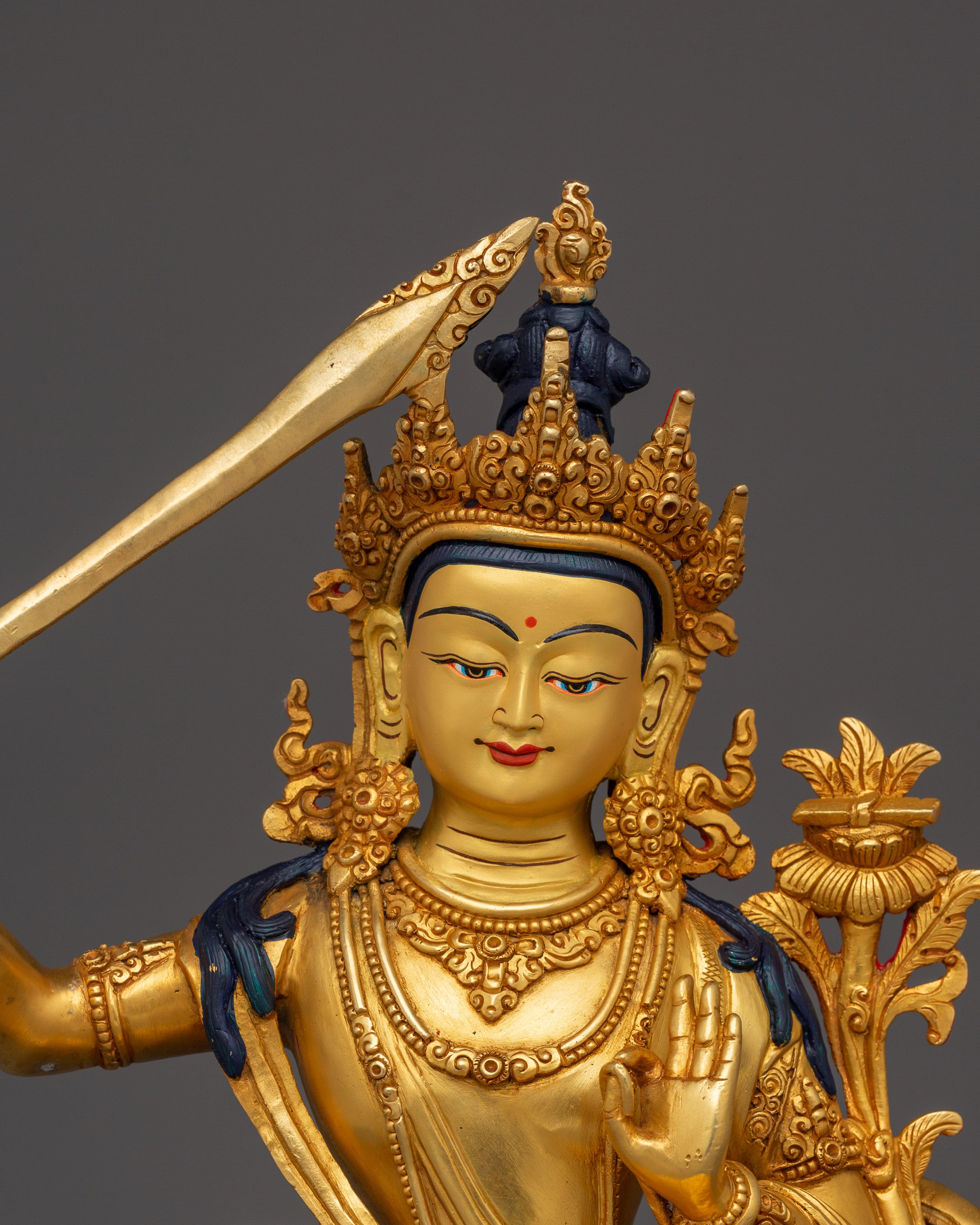 Wisdom Being Manjushri Statue | Divine Bodhisattva Artwork
