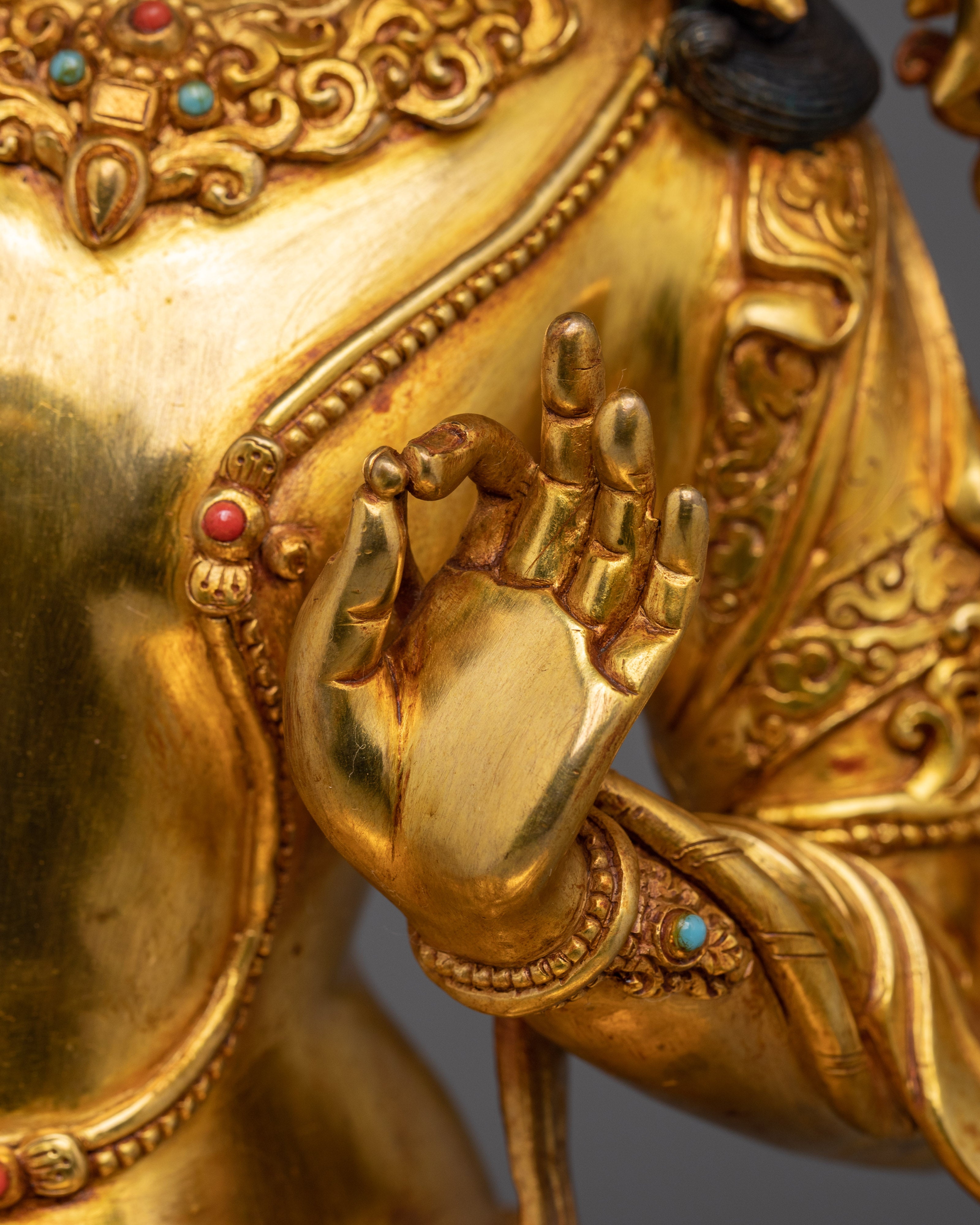 Manjushri with Flaming Sword Statue | Wisdom Bodhisattva Deity