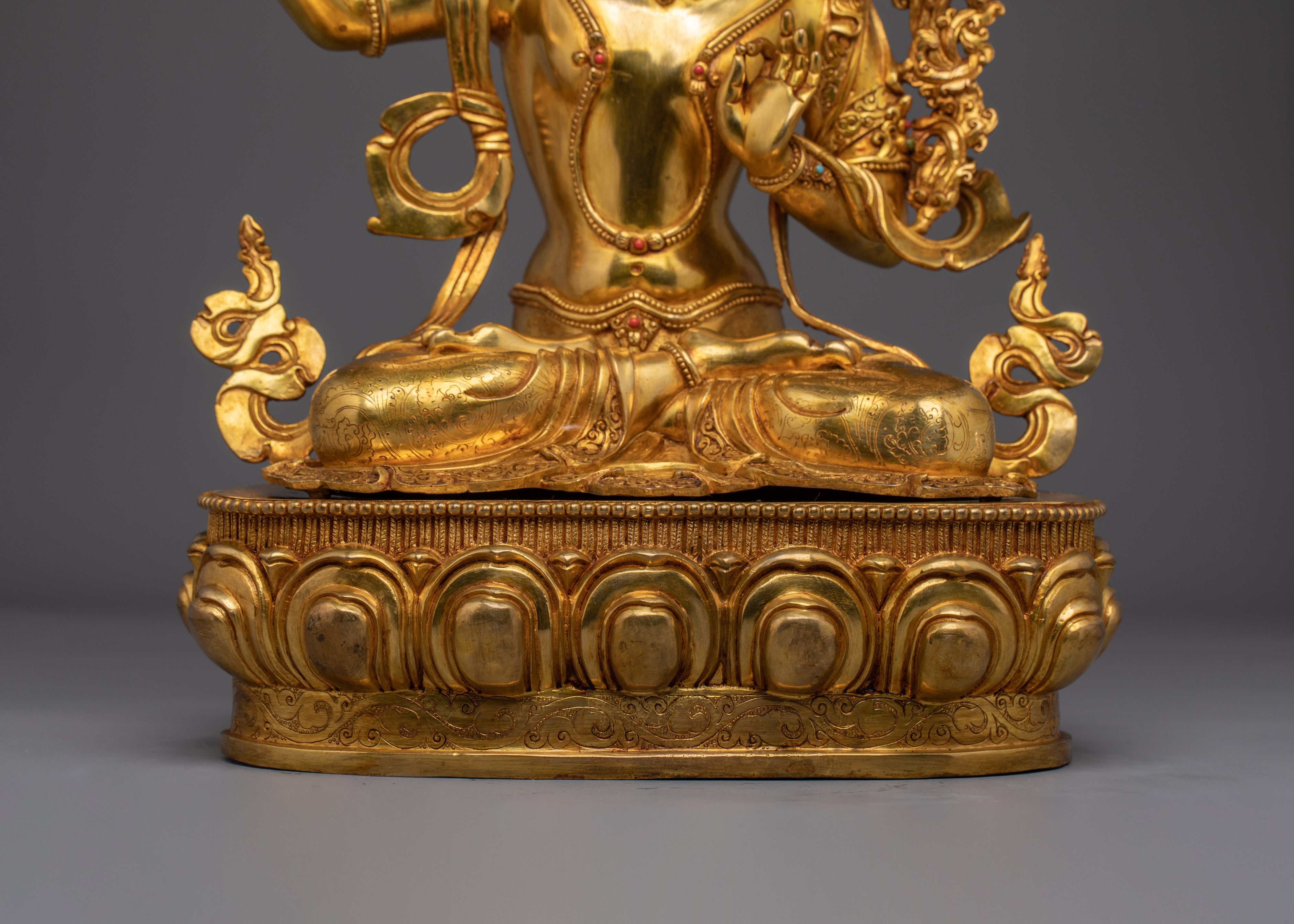 Manjushri with Flaming Sword Statue | Wisdom Bodhisattva Deity