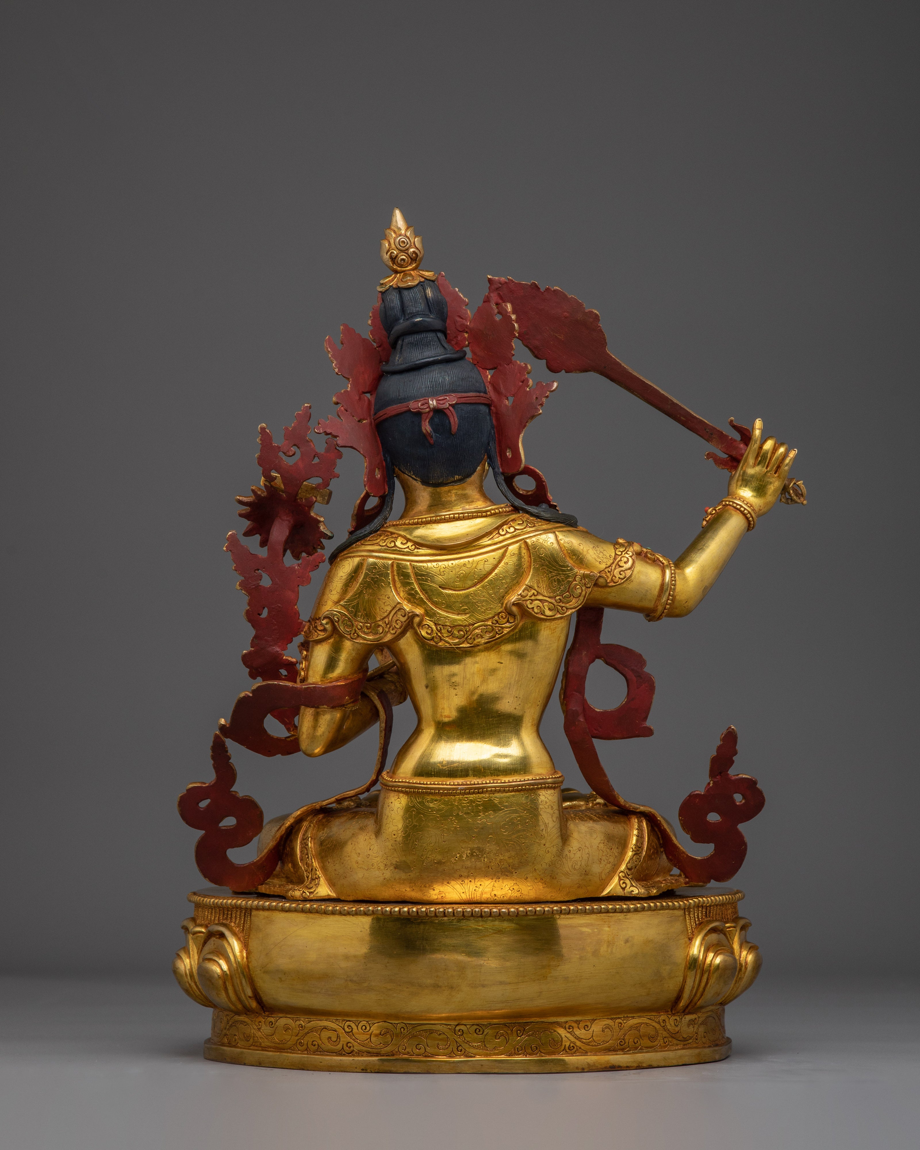 Manjushri with Flaming Sword Statue | Wisdom Bodhisattva Deity