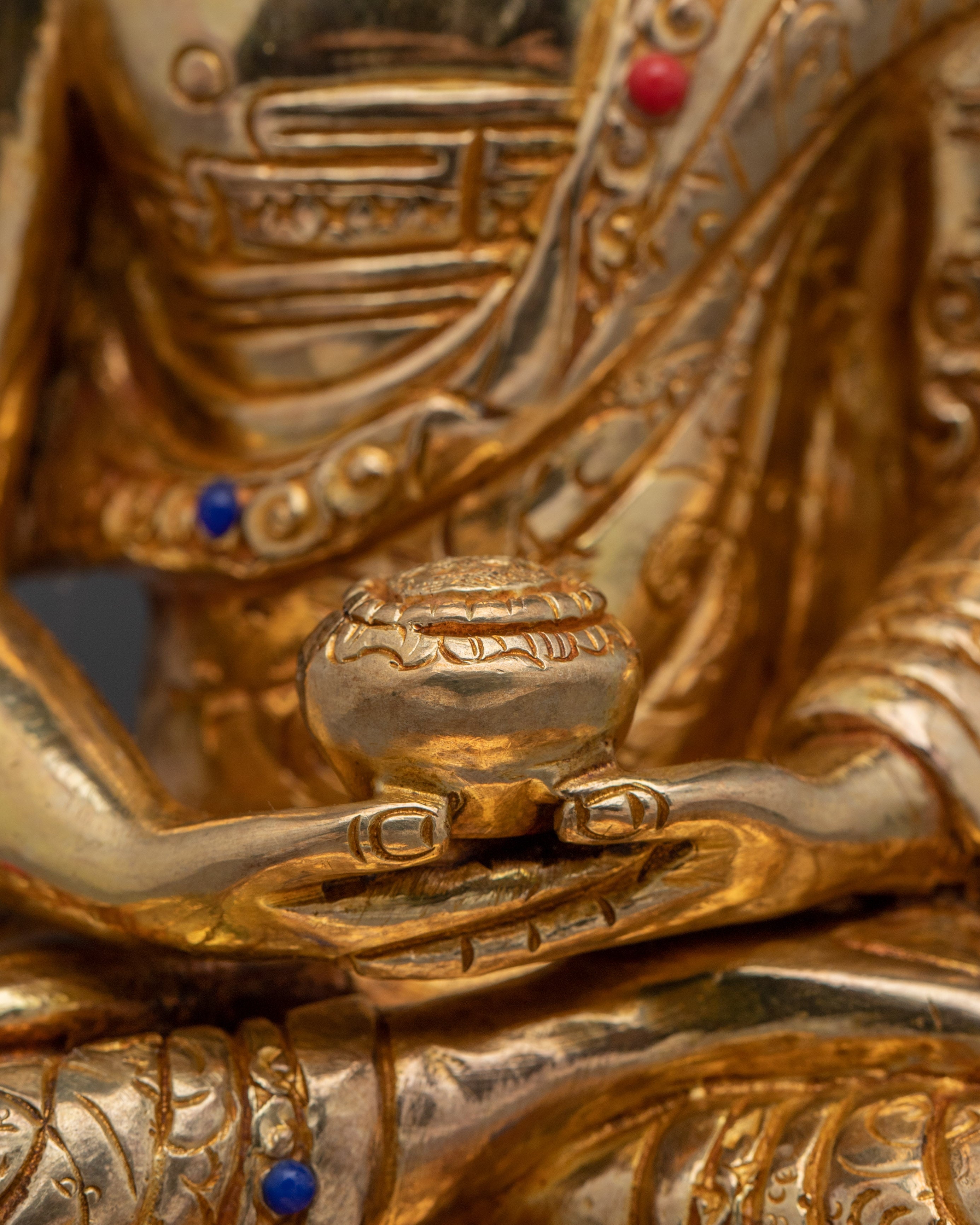 Golden Sukhavati Ruler Amitabha Buddha Artwork | Altar Decor for Meditation