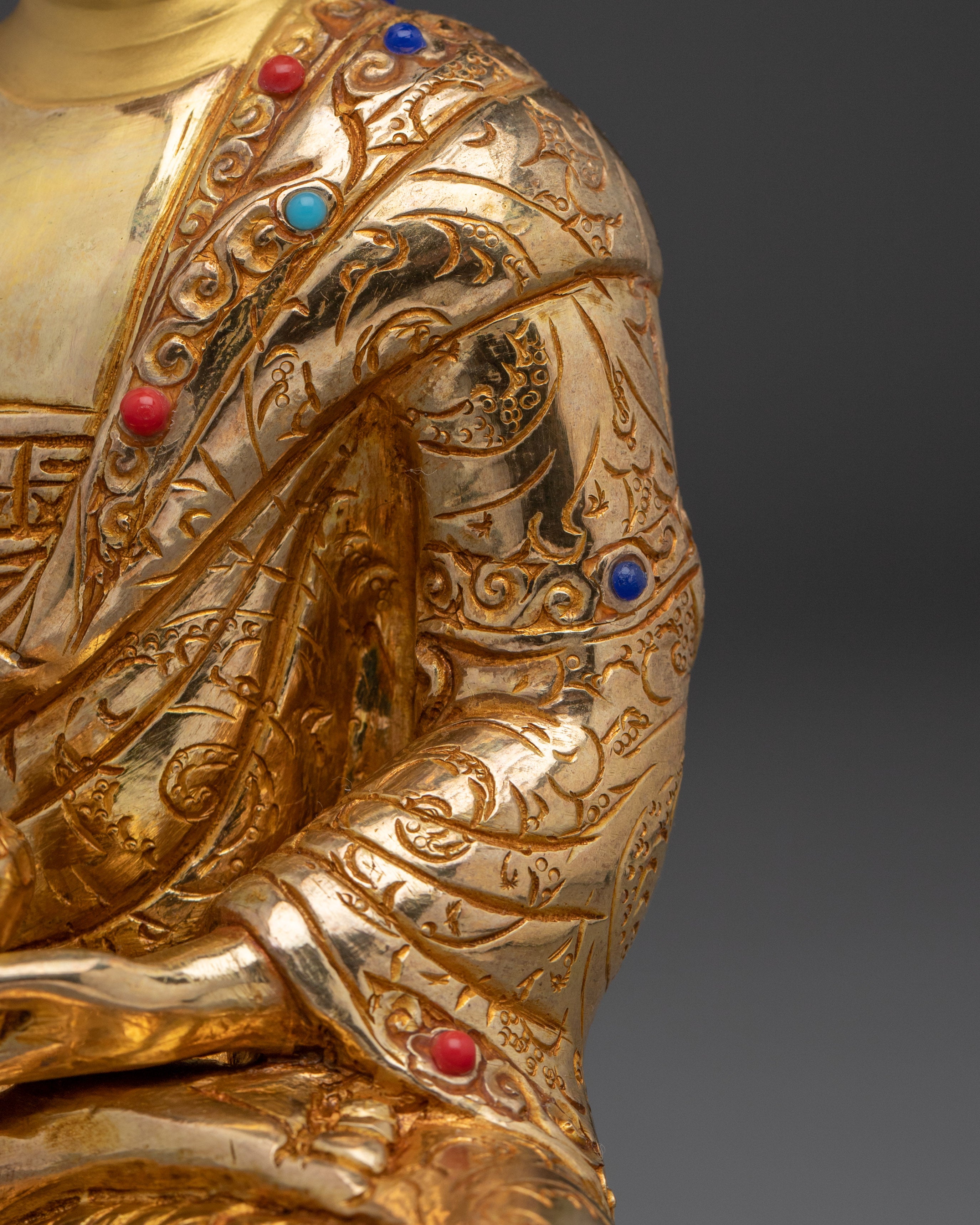 Golden Sukhavati Ruler Amitabha Buddha Artwork | Altar Decor for Meditation