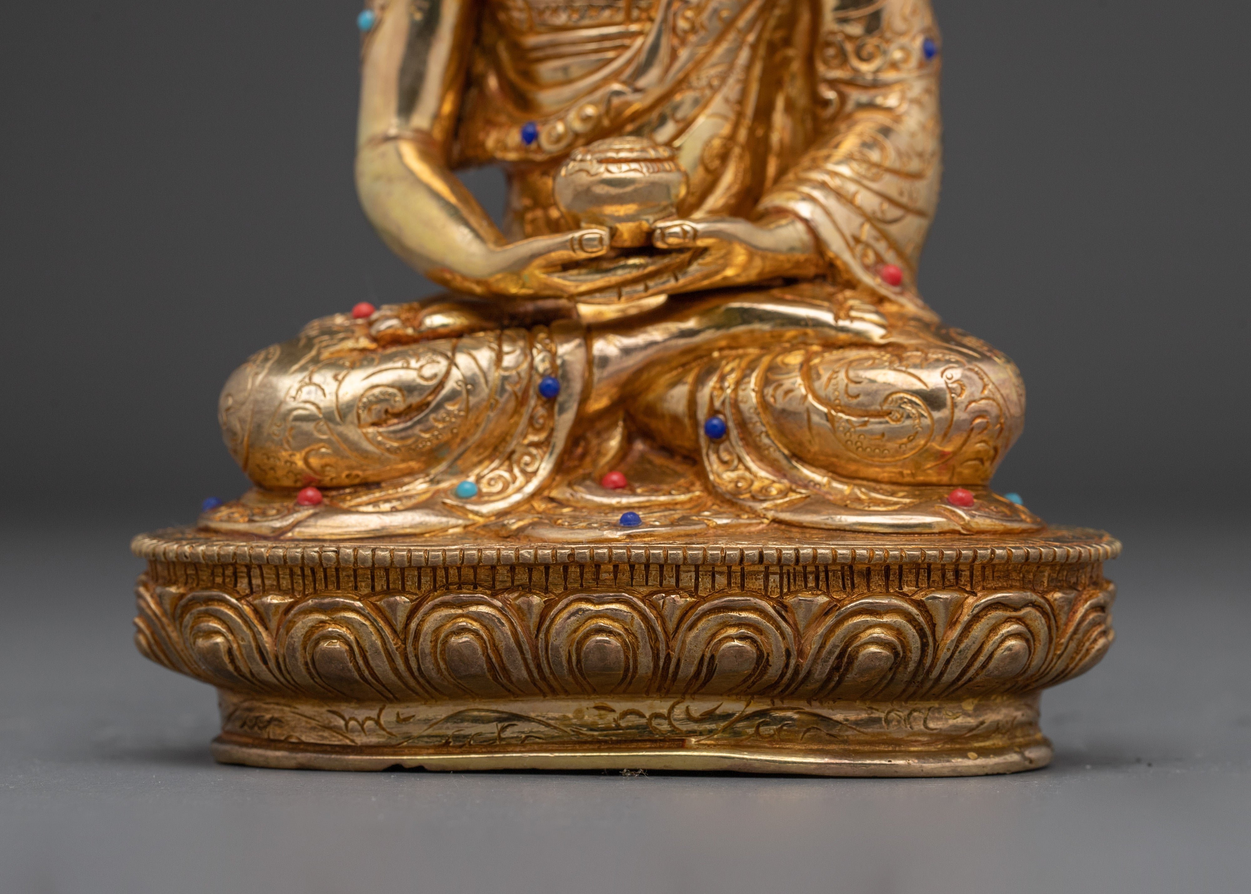 Golden Sukhavati Ruler Amitabha Buddha Artwork | Altar Decor for Meditation