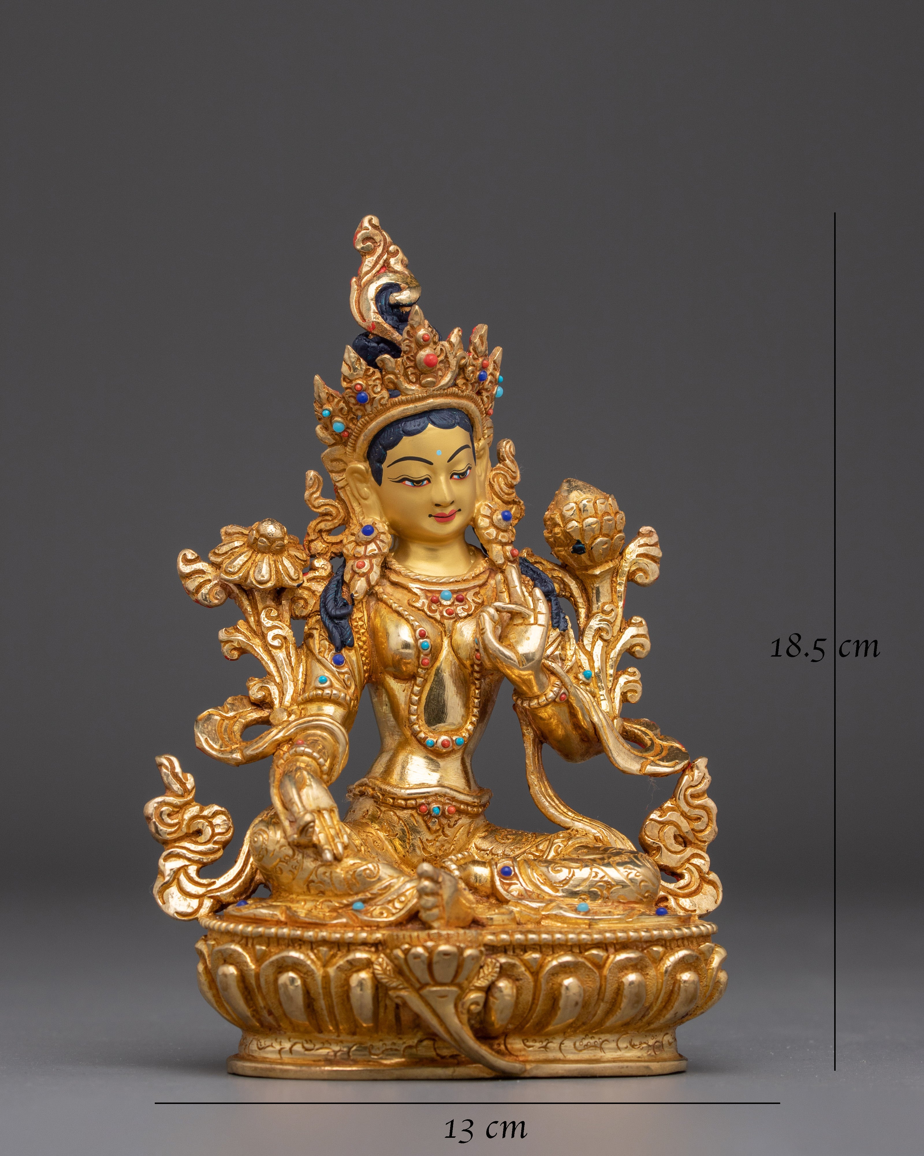 Green Tara the Goddess of Compassion and Protection Statue