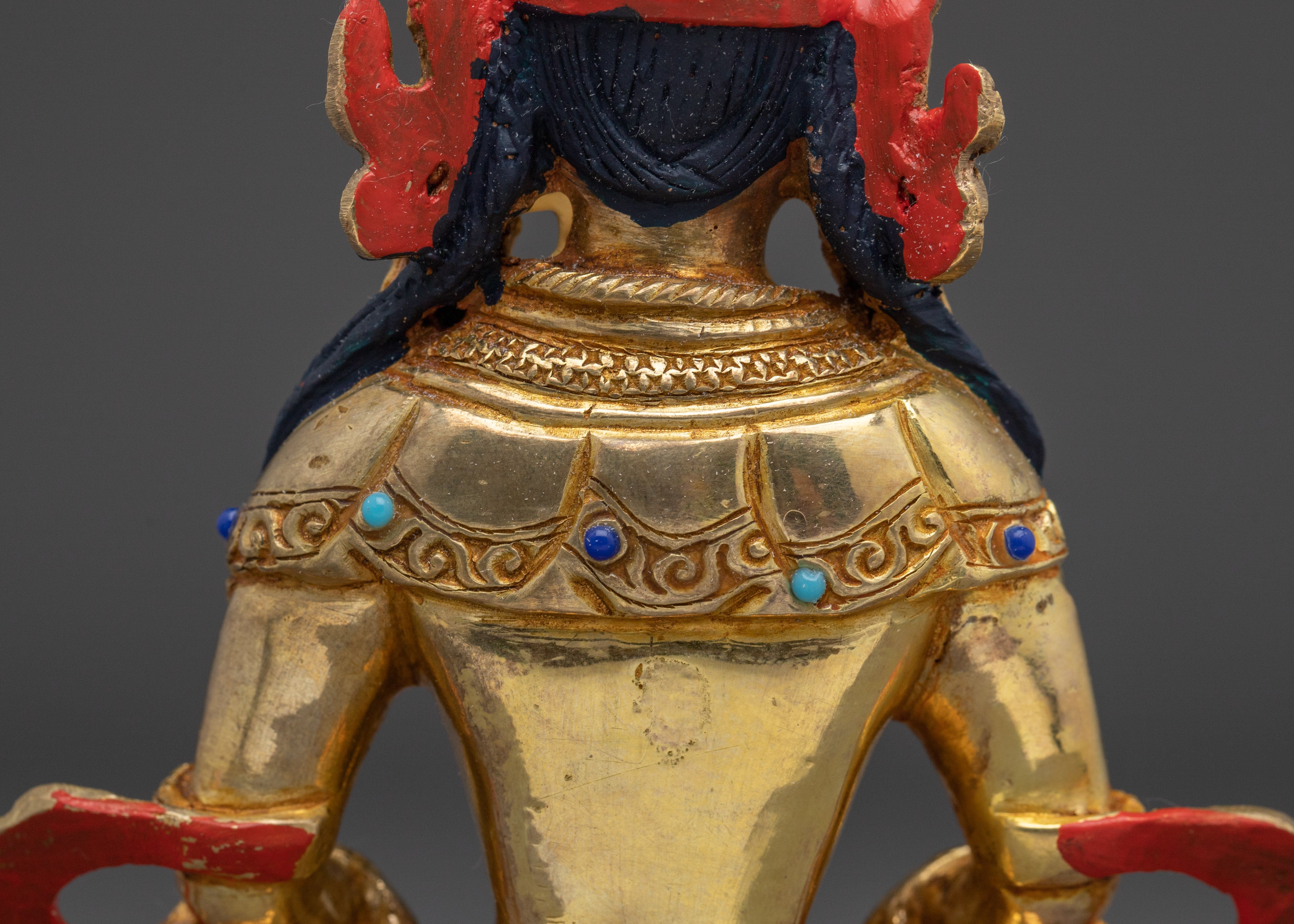 Golden Healing Deity Amitayus Statue | Traditional Himalayan Art