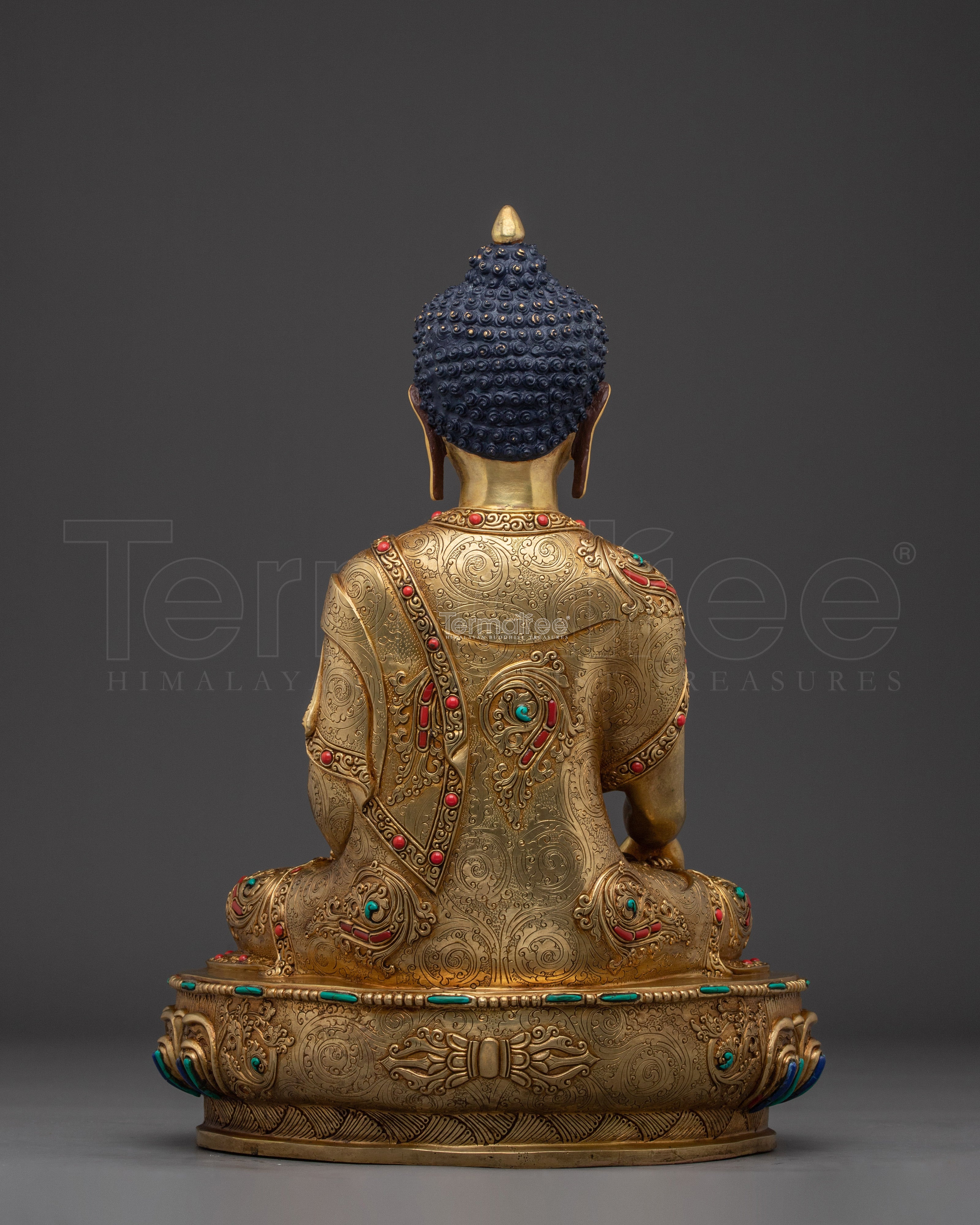 Handcrafted Golden Shakyamuni Buddha Artwork | Symbol of Enlightenment