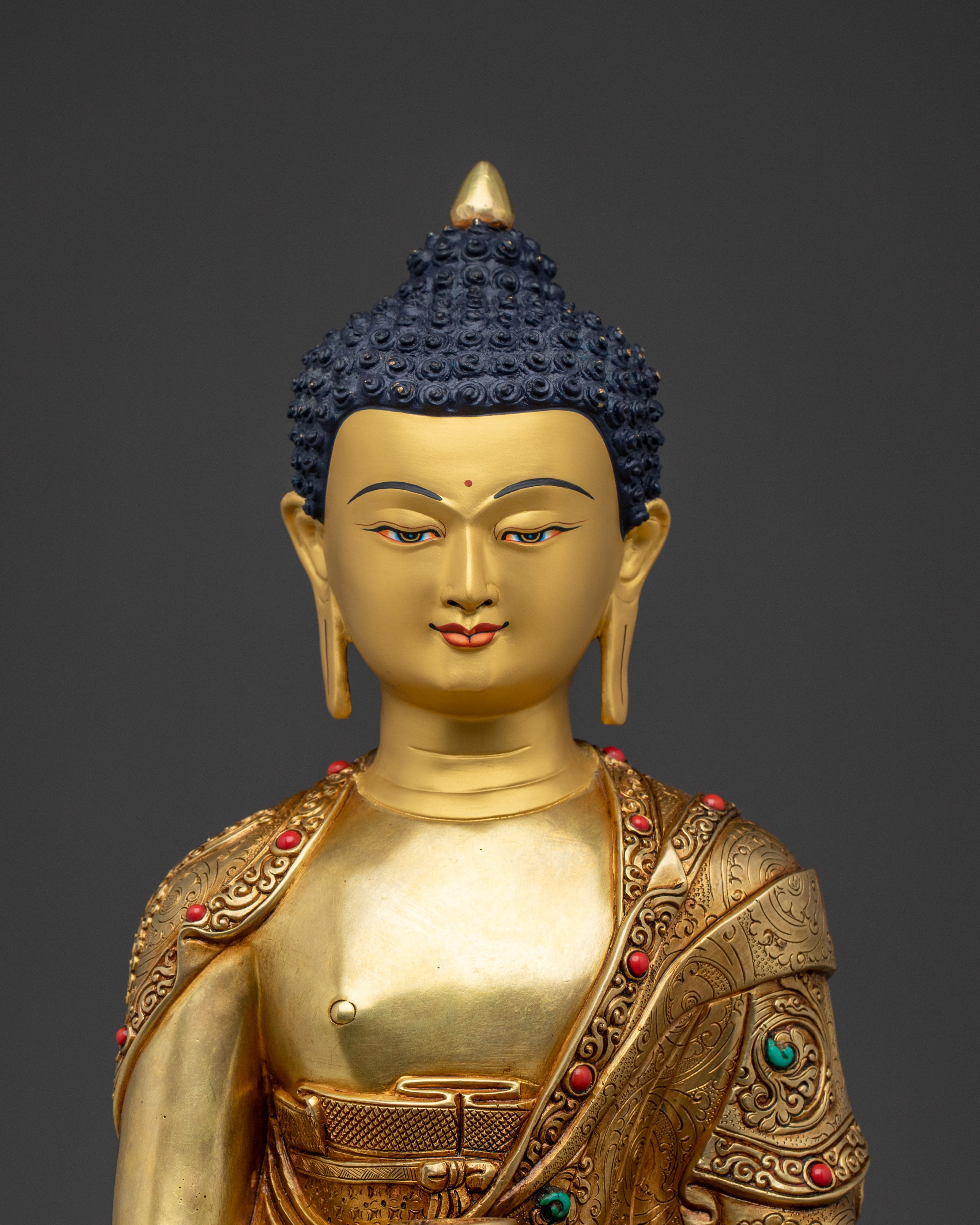 Handcrafted Golden Shakyamuni Buddha Artwork | Symbol of Enlightenment