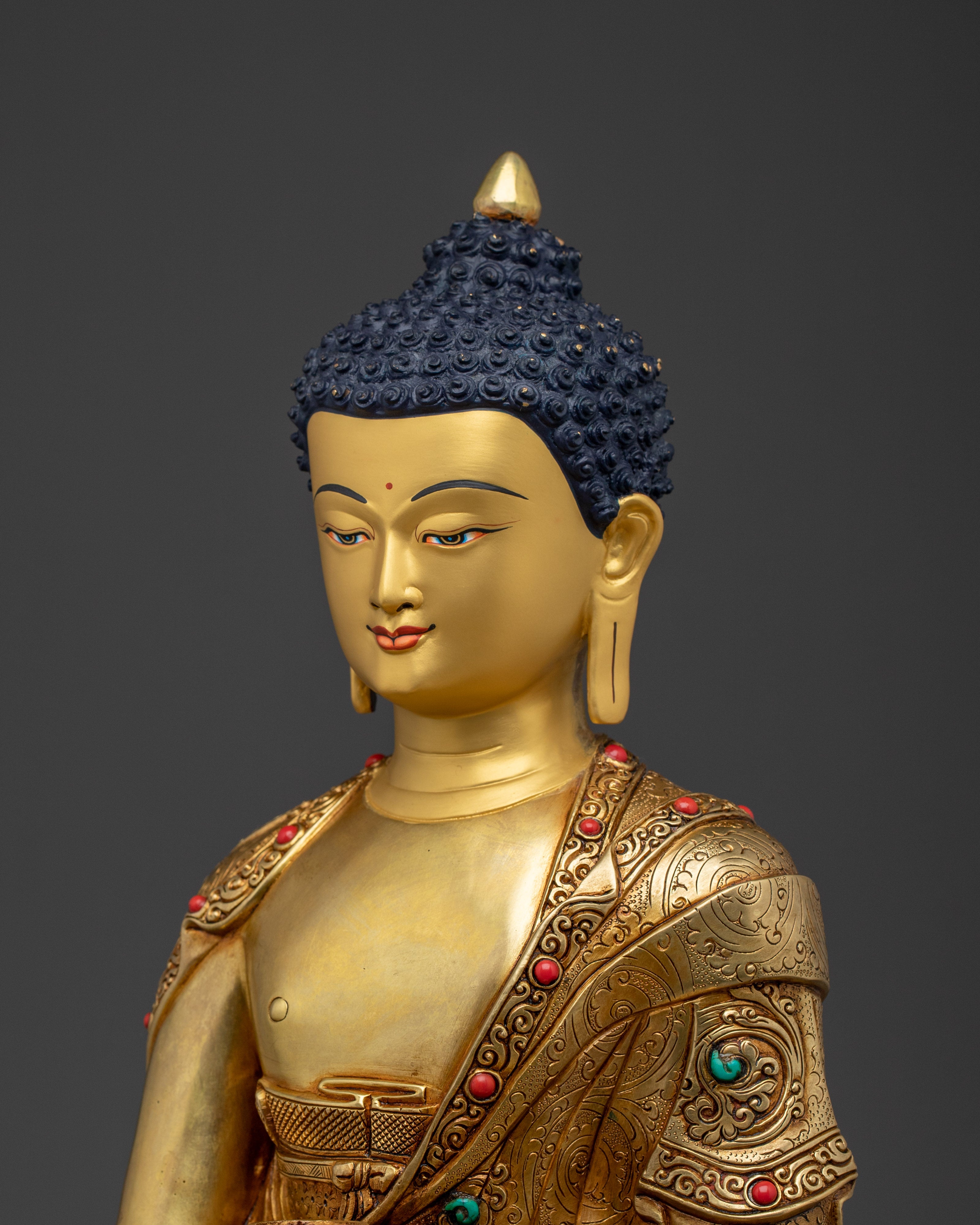 Handcrafted Golden Shakyamuni Buddha Artwork | Symbol of Enlightenment