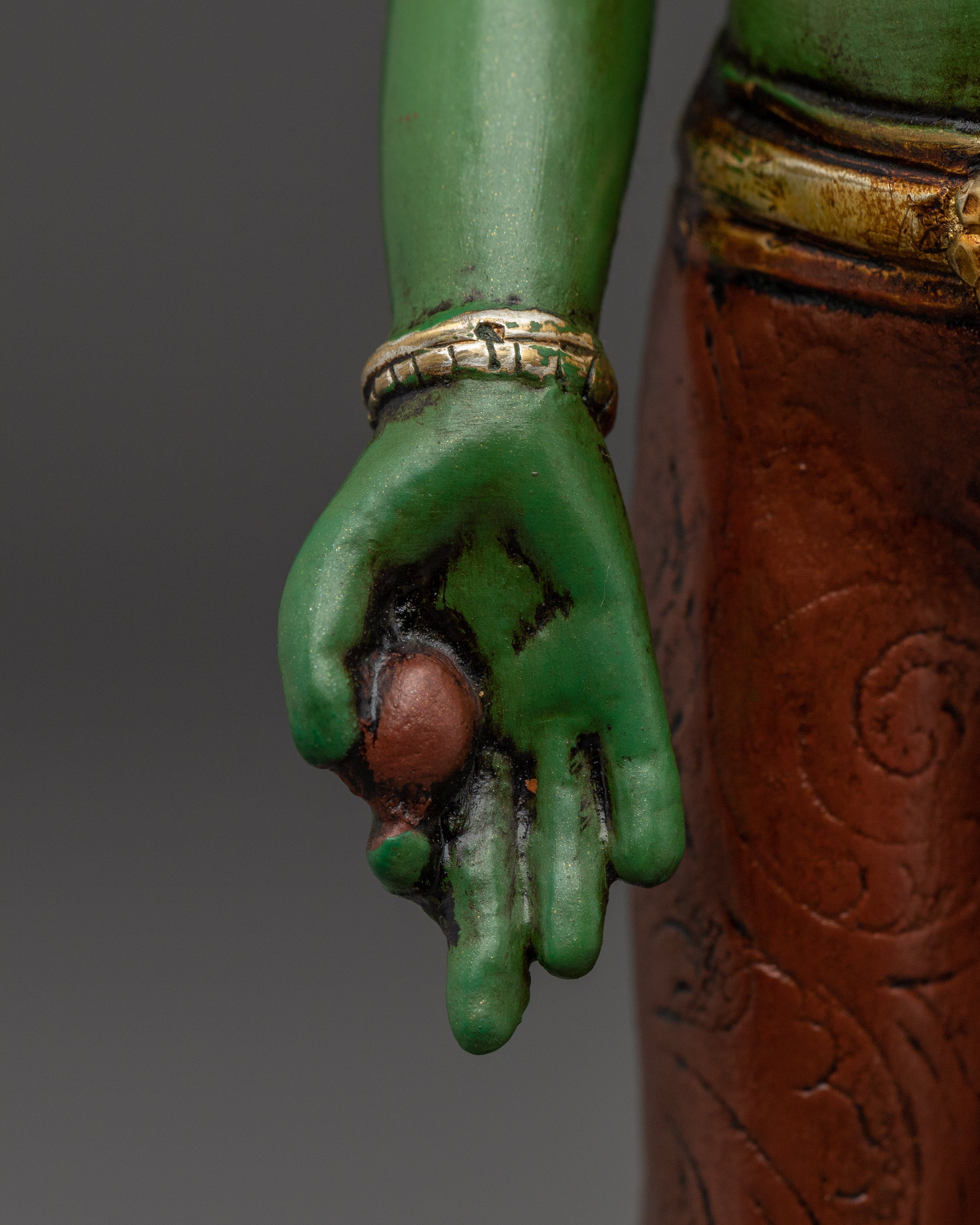 Colorful Radiant Shyama Tara Standing Statue | Green Tara - Mother of All Buddhas