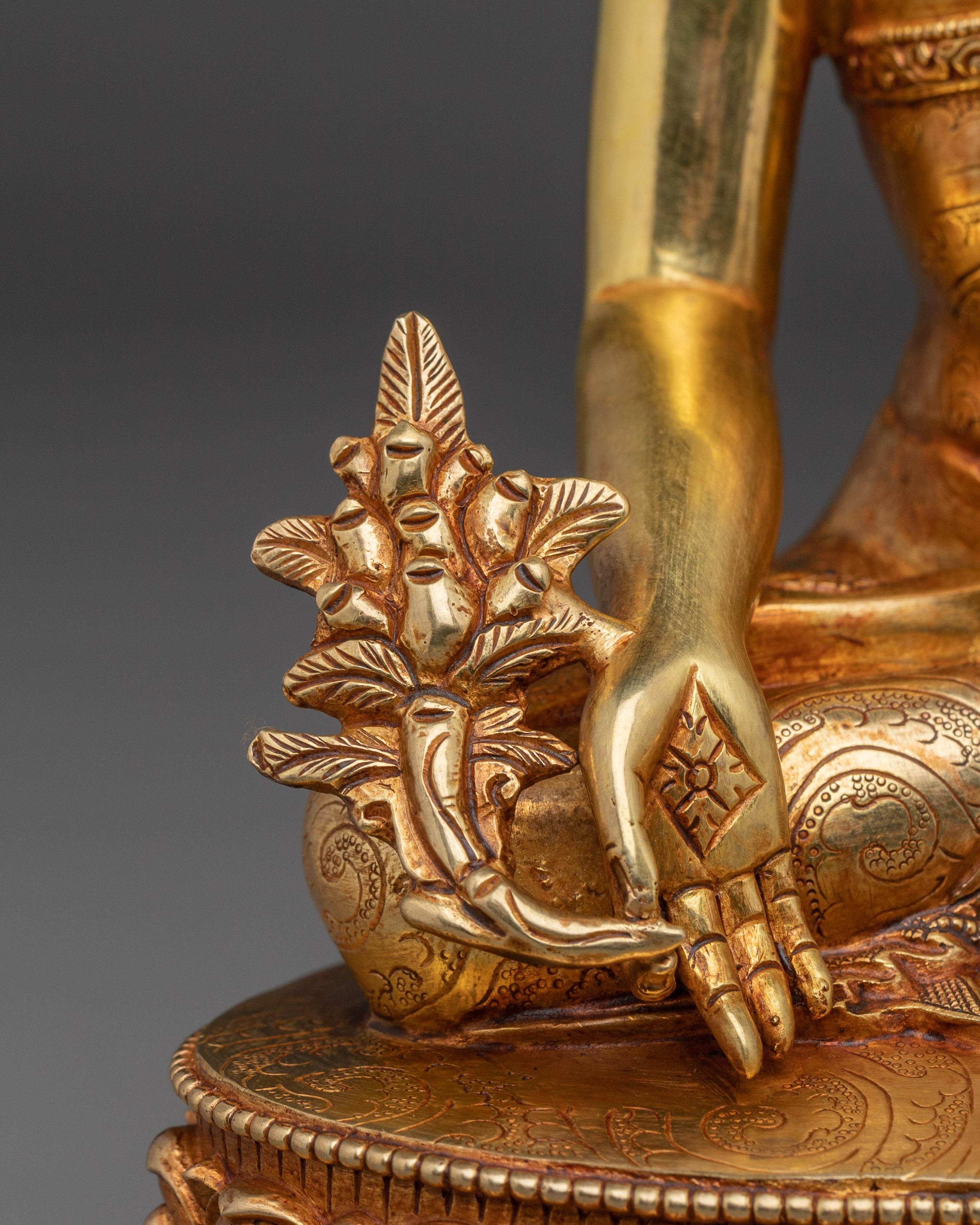 Golden Medicine Buddha Statue | Supreme Healer Icon