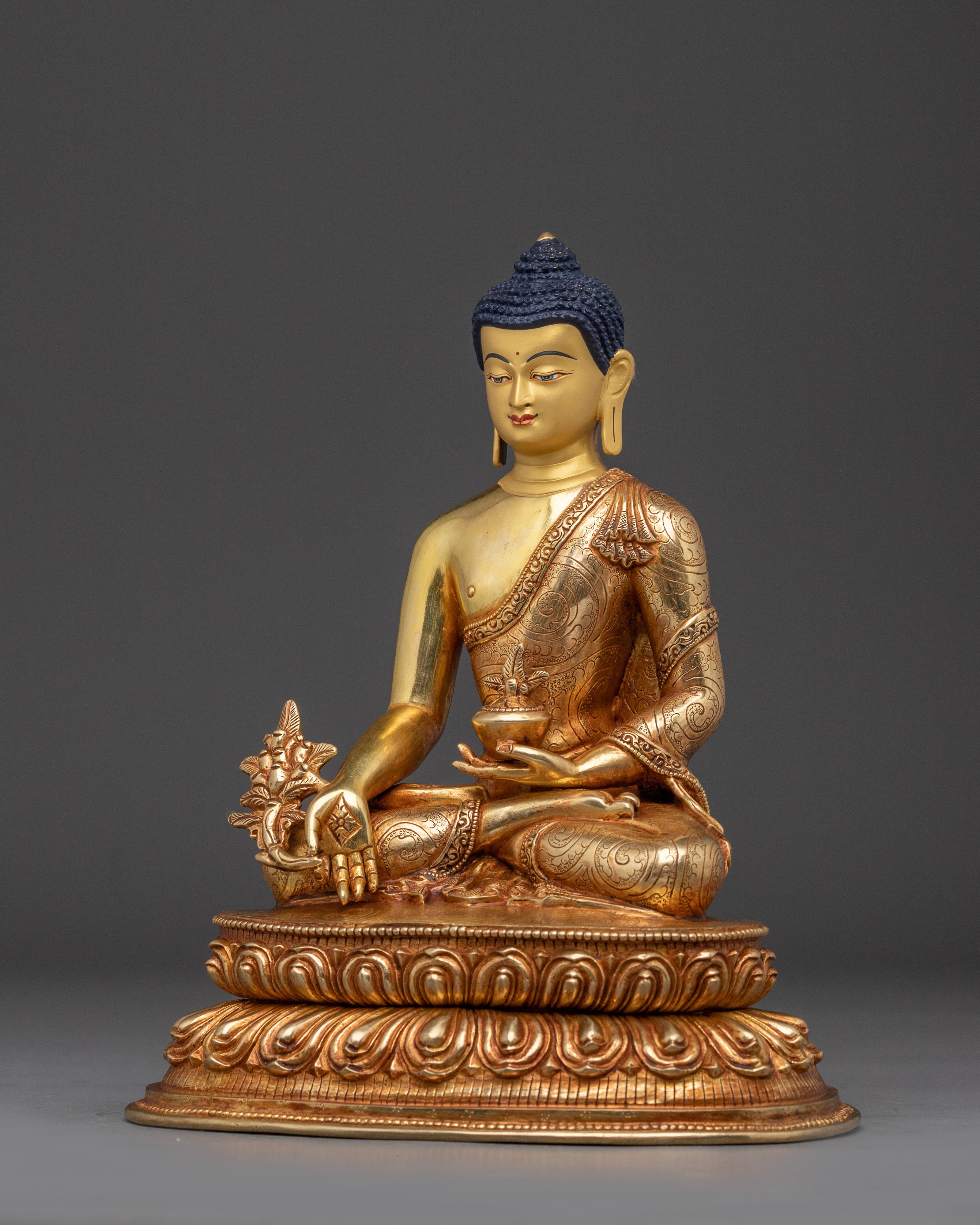 Golden Medicine Buddha Statue | Supreme Healer Icon