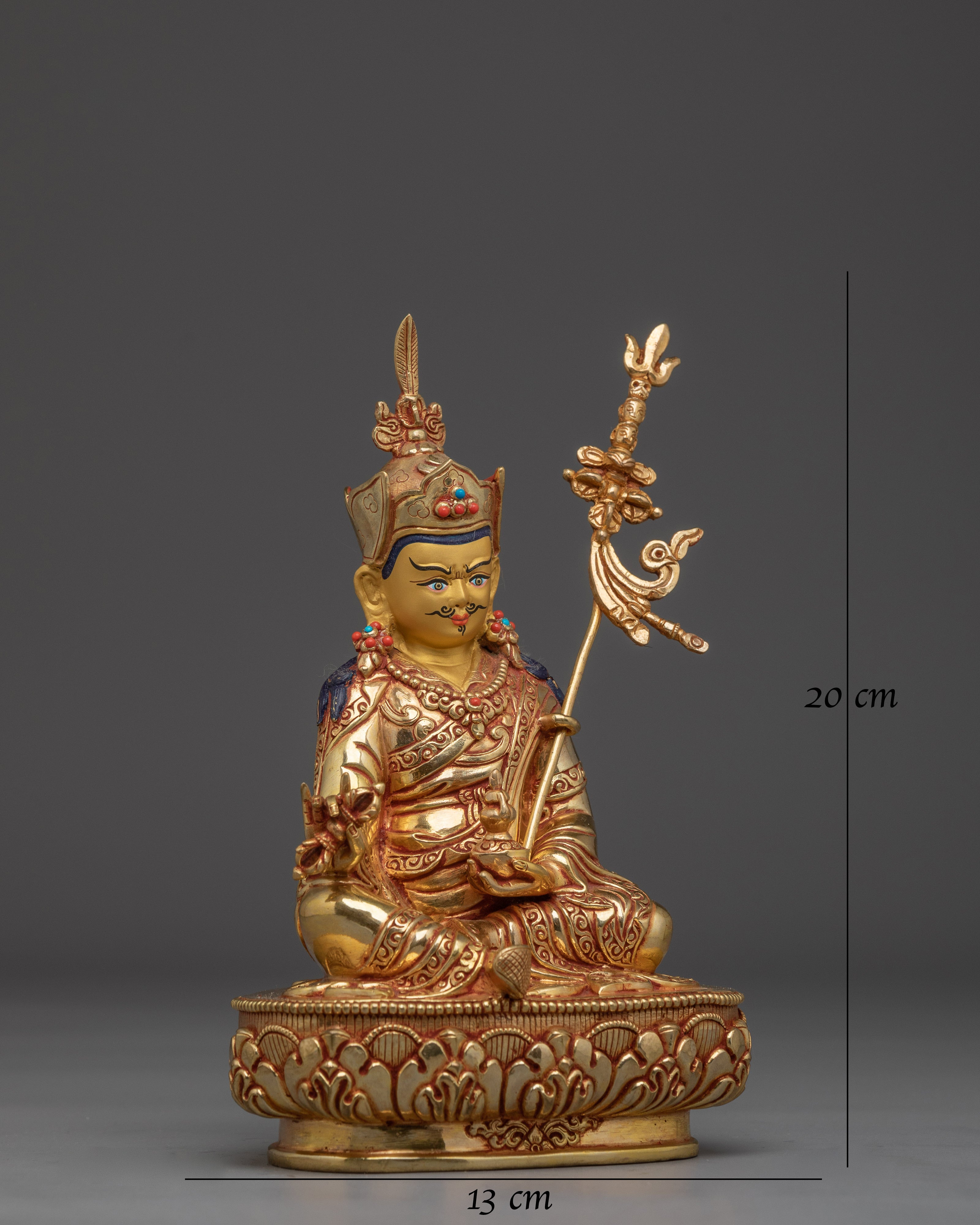 24K Gold-Gilded Guru Rinpoche Figurine