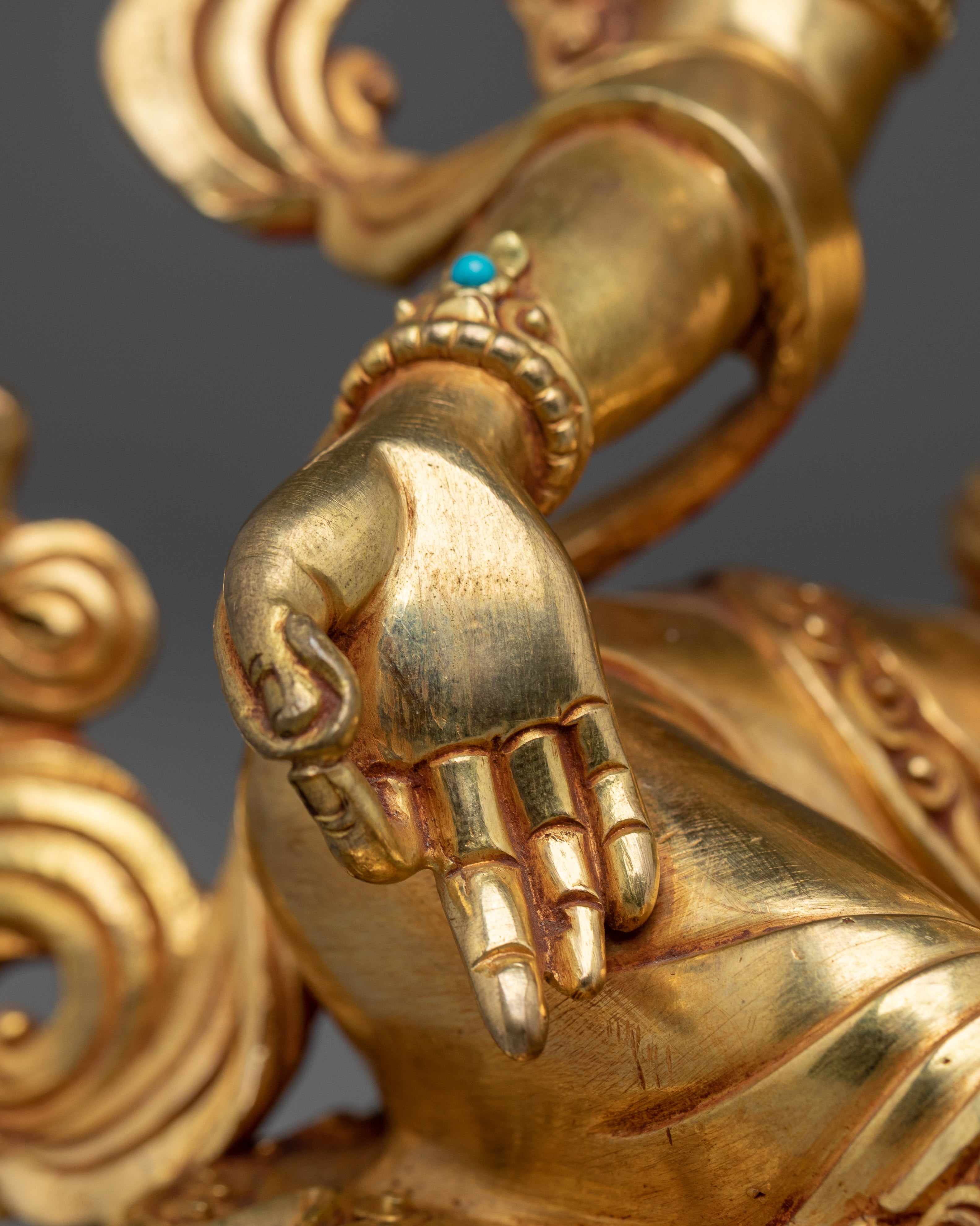 Swift Protection Golden Deity Green Tara | Enlightened Feminine Energy