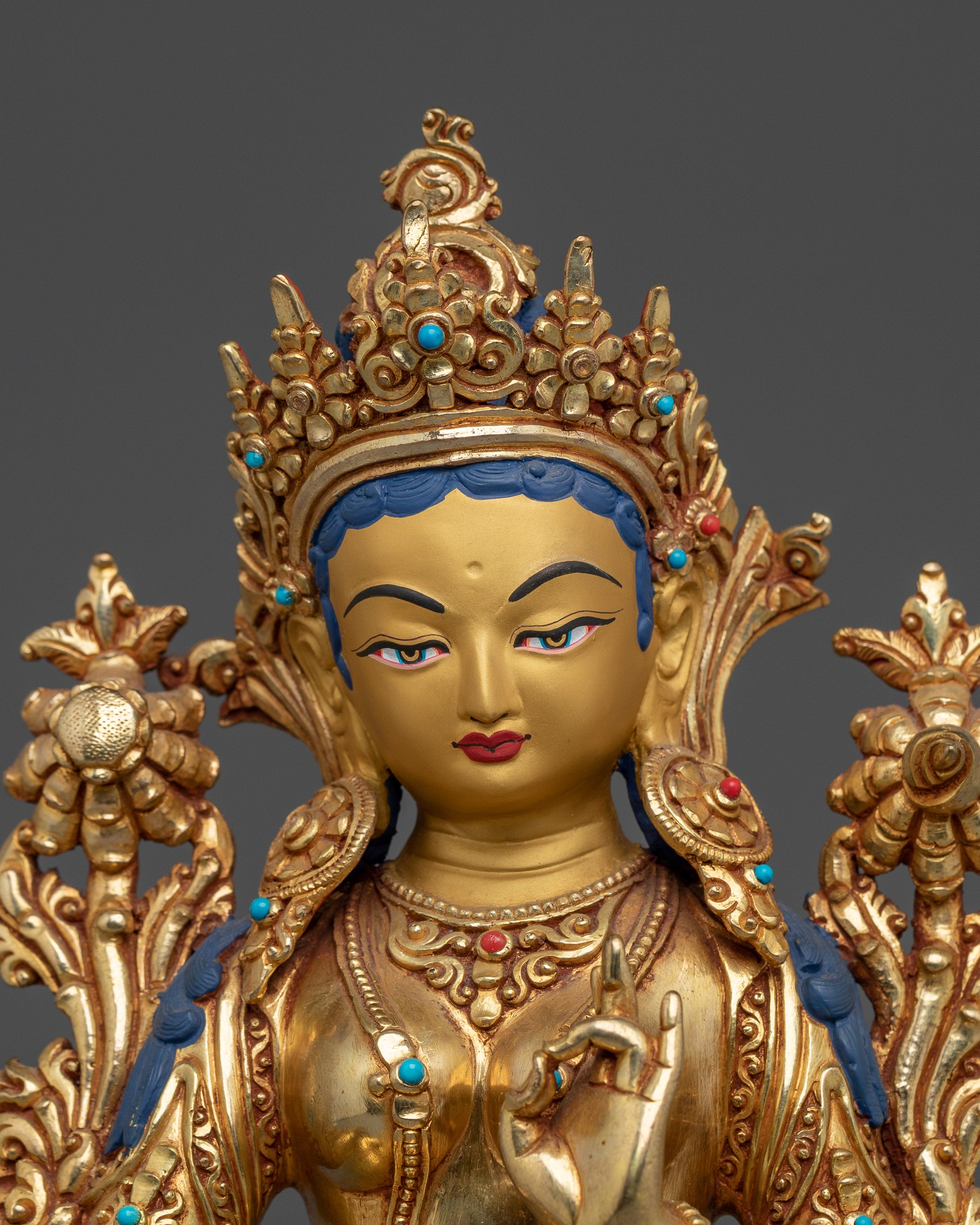 Swift Protection Golden Deity Green Tara | Enlightened Feminine Energy