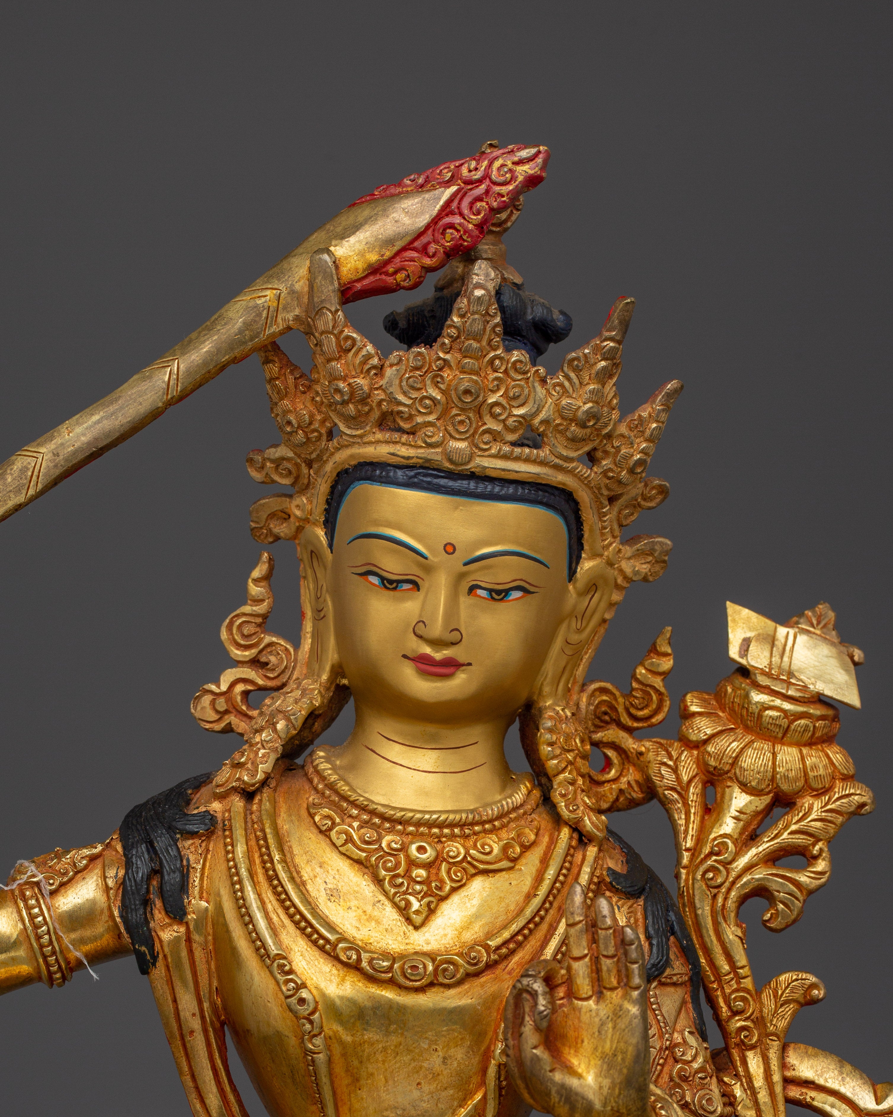 Manjushri Statue Buddha of Wisdom and Knowledge | Ideal for Meditation, or Sacred Space