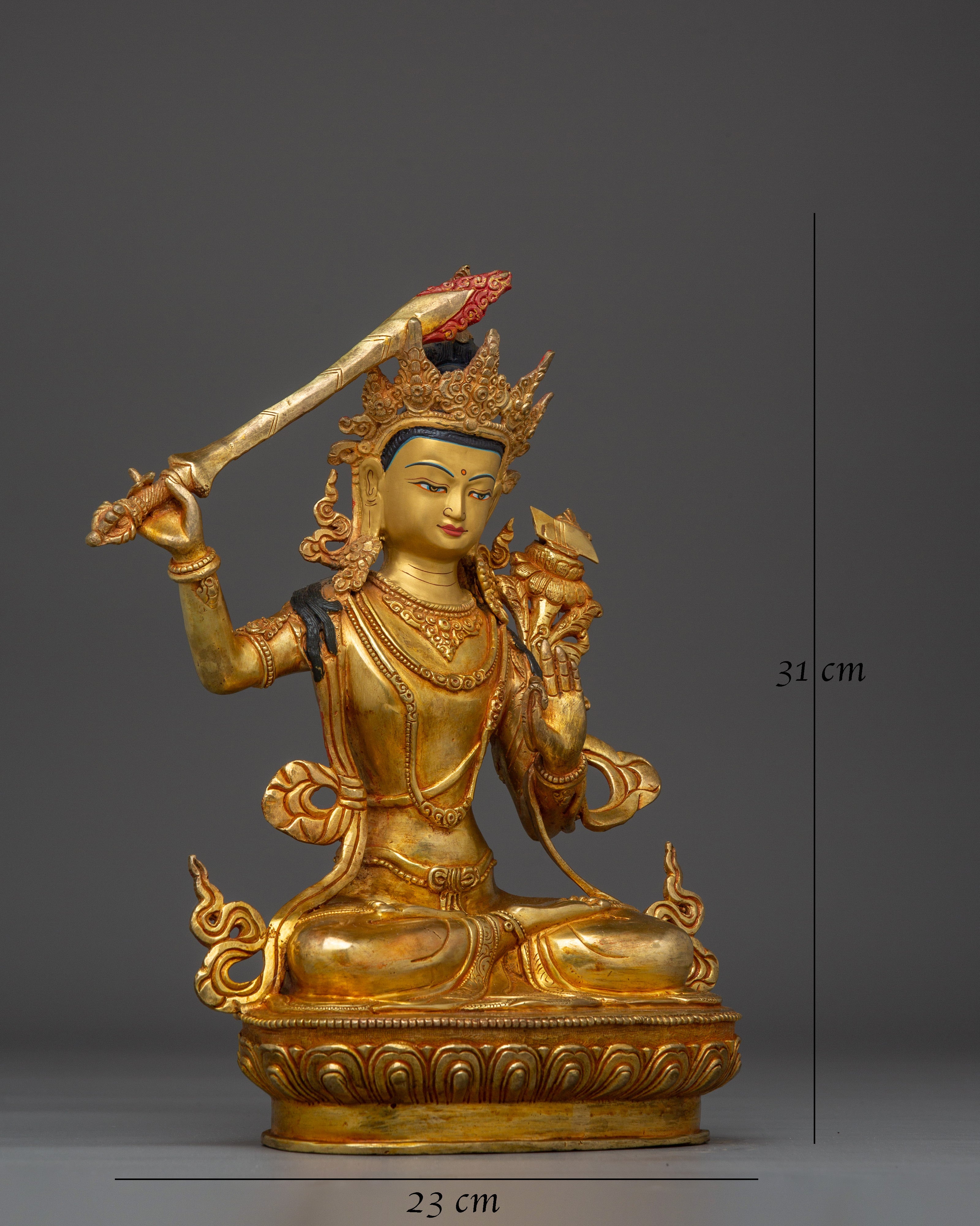 Manjushri statue Buddha of Wisdom and Knowledge