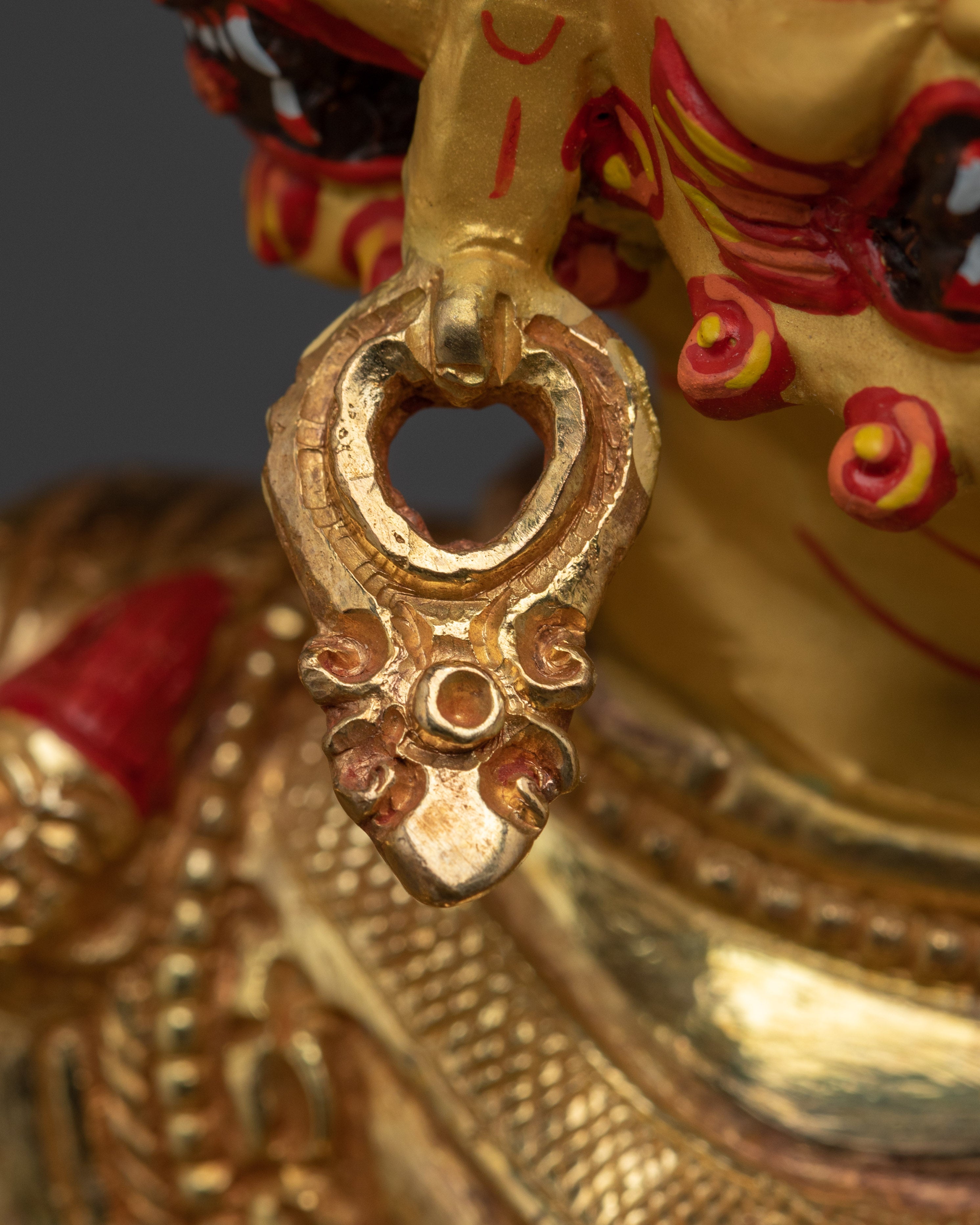 Hayagriva Statue 24K Gold Gilded | Wrathful Buddhist Deity Sculpture