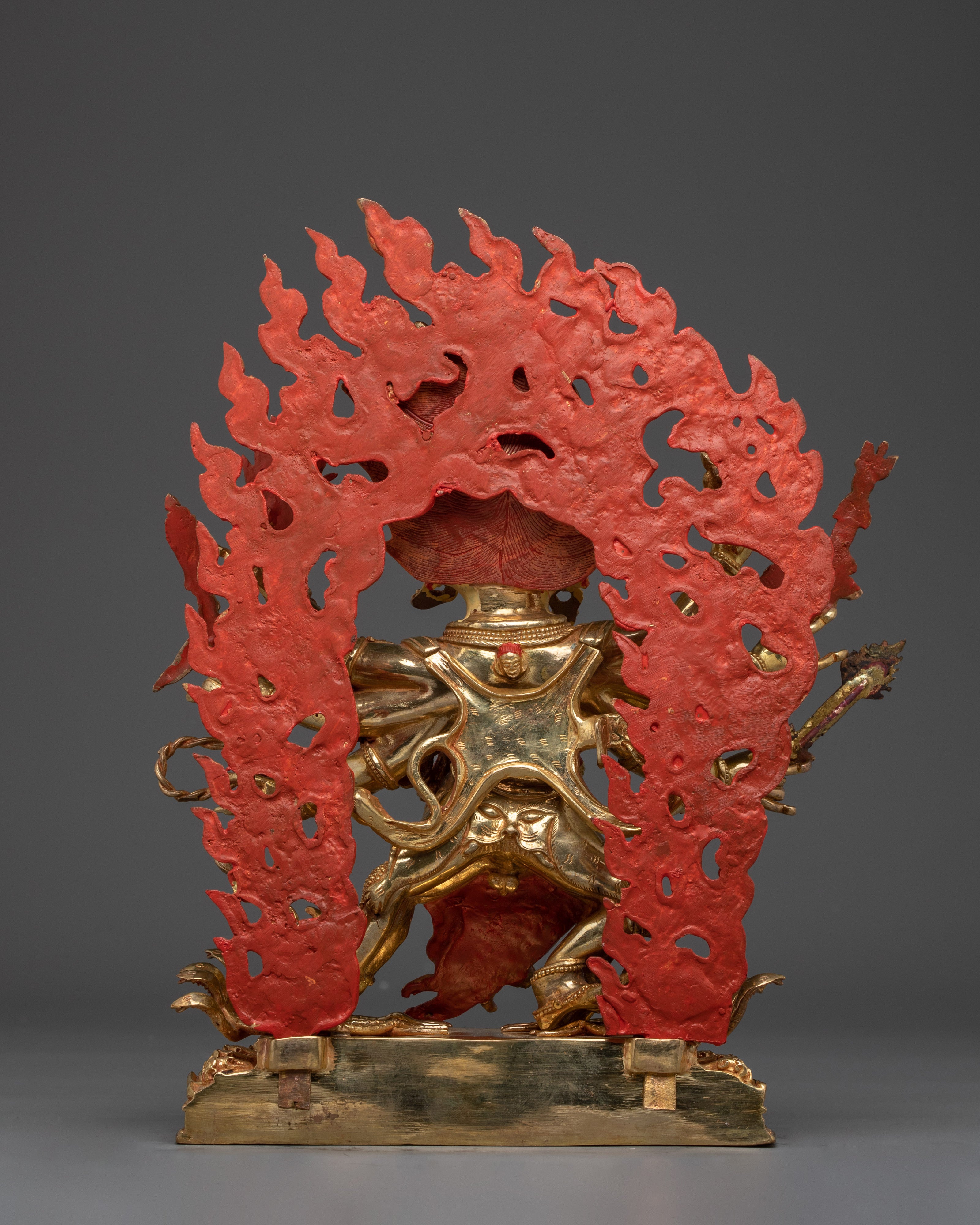 Hayagriva Statue 24K Gold Gilded | Wrathful Buddhist Deity Sculpture