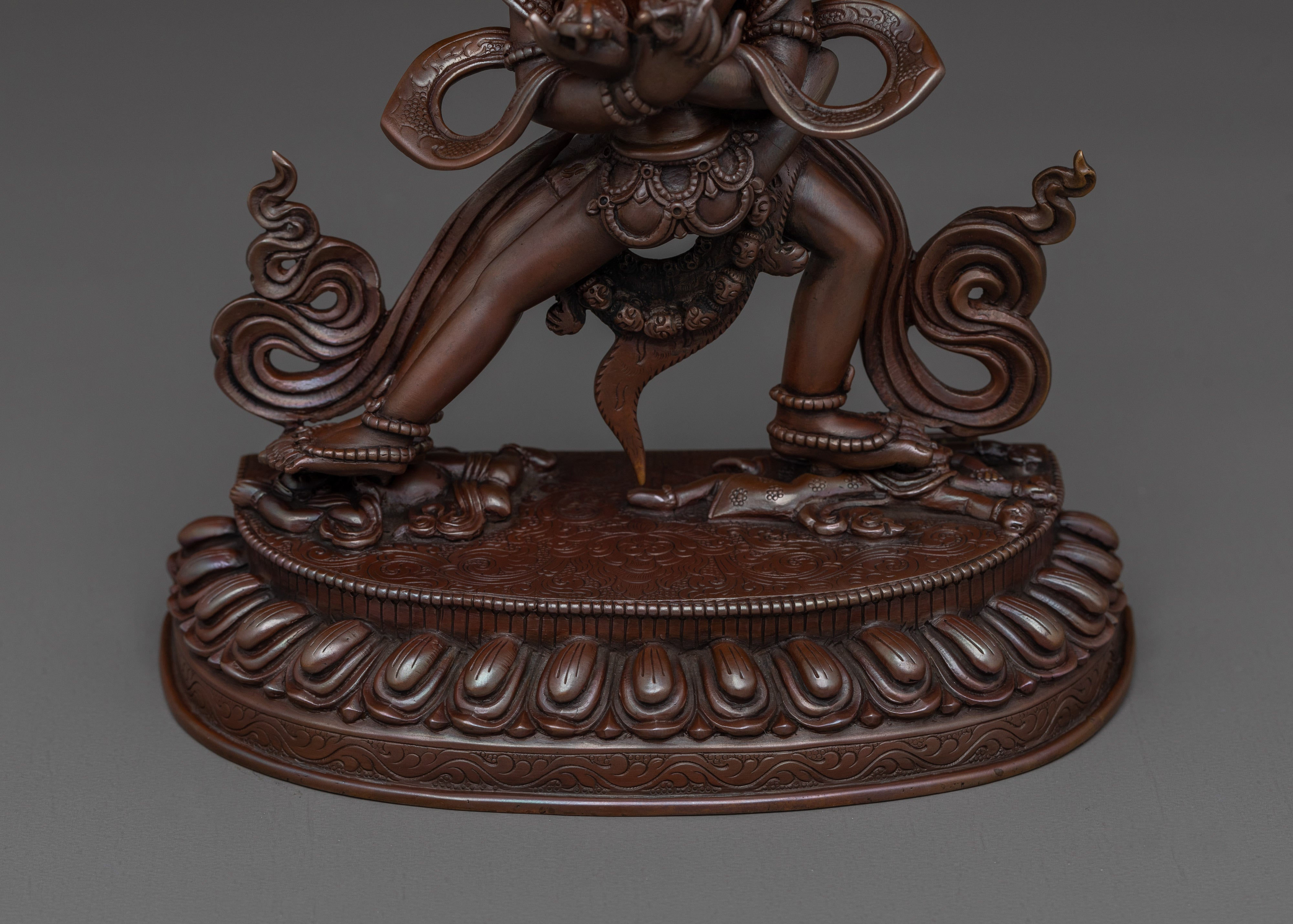 Chakrasamvara Copper Statue | Sculpture for Meditation, Yoga, Altar & Vajrayana Ritual