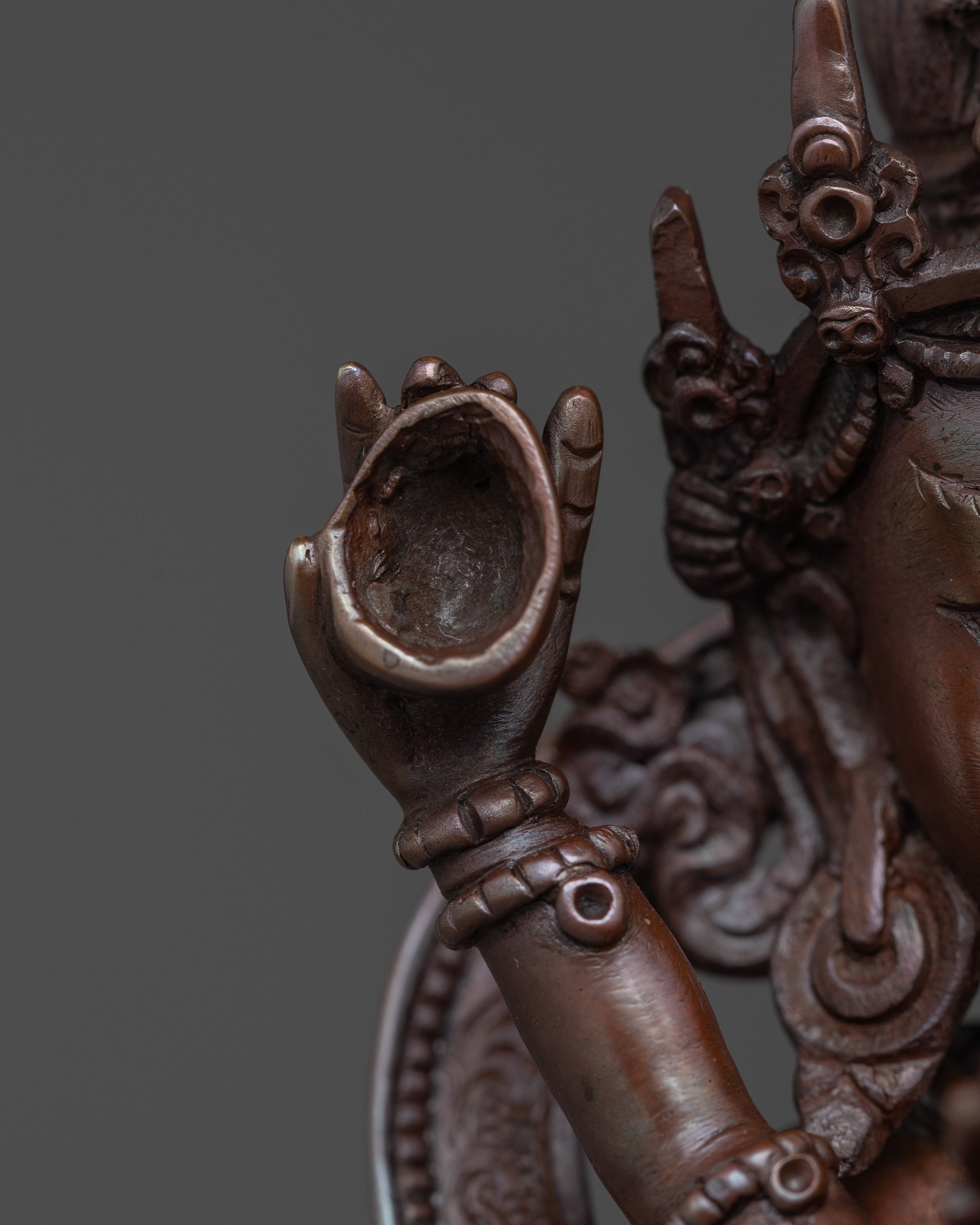 Chakrasamvara Copper Statue | Sculpture for Meditation, Yoga, Altar & Vajrayana Ritual