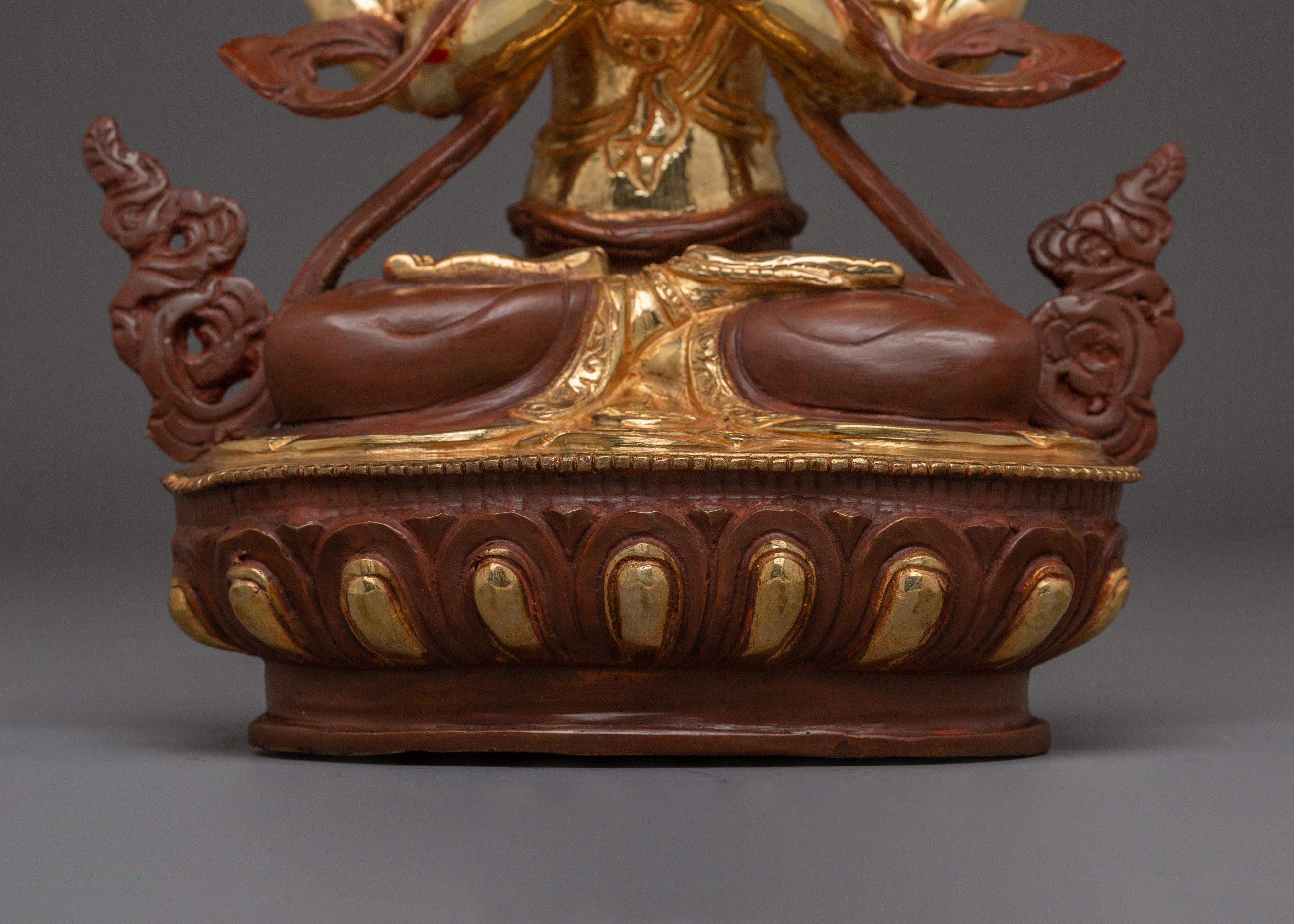 Handmade Tibetan Art of Chenrezig | Bodhisattva of Compassion