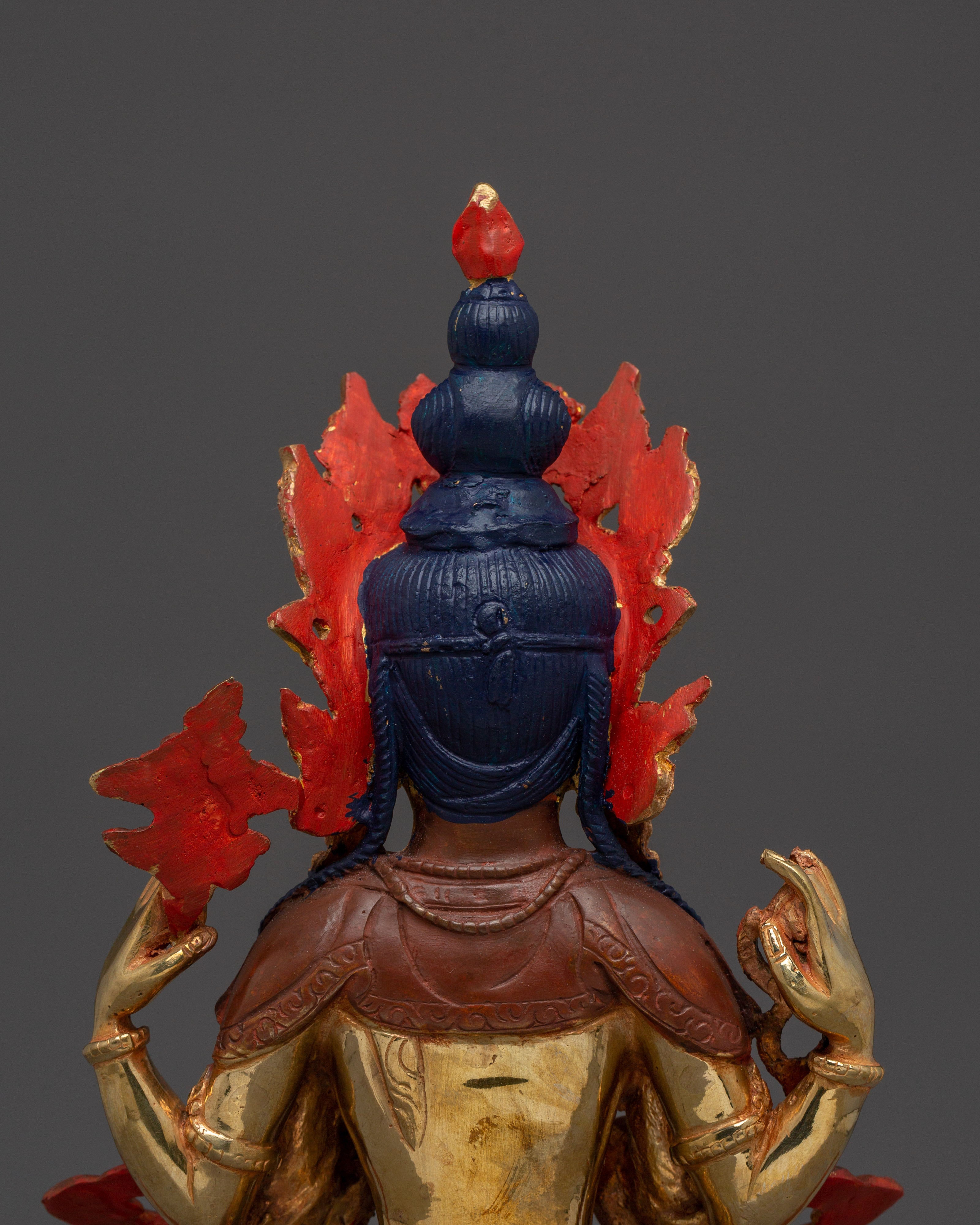 Handmade Tibetan Art of Chenrezig | Bodhisattva of Compassion