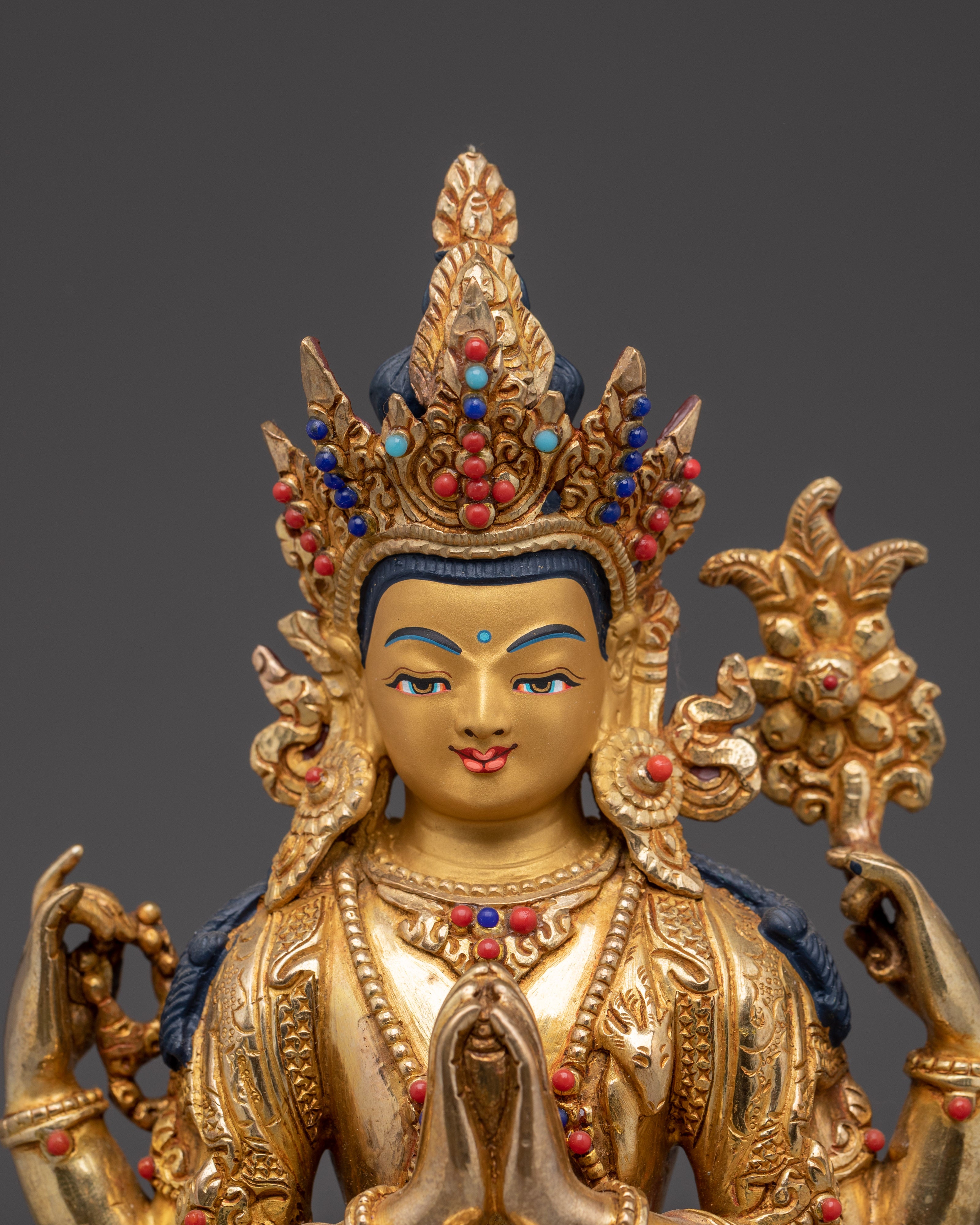Chenrezig Four-Armed Deity of Compassion | Buddhist Art for Shrine, Altar & Inner Peace