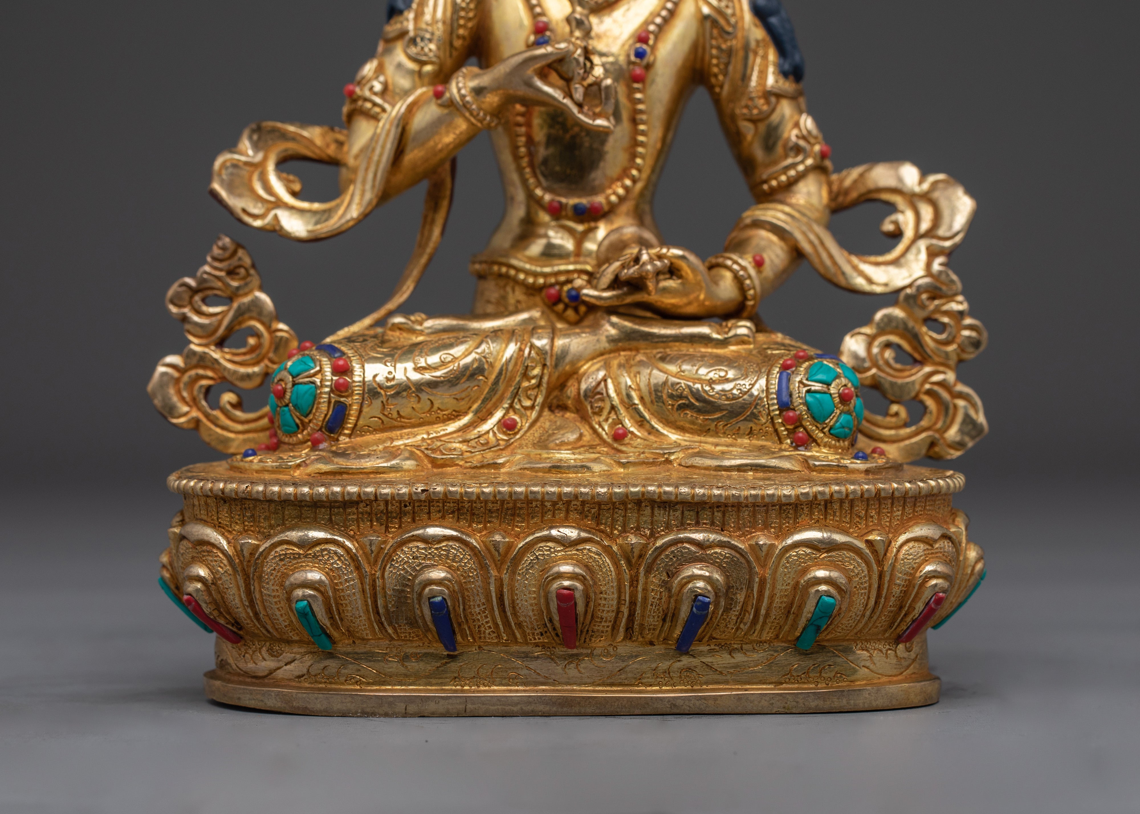 Handcrafted Golden Statue of Dorje Sempa | Deity of Purification and Wisdom