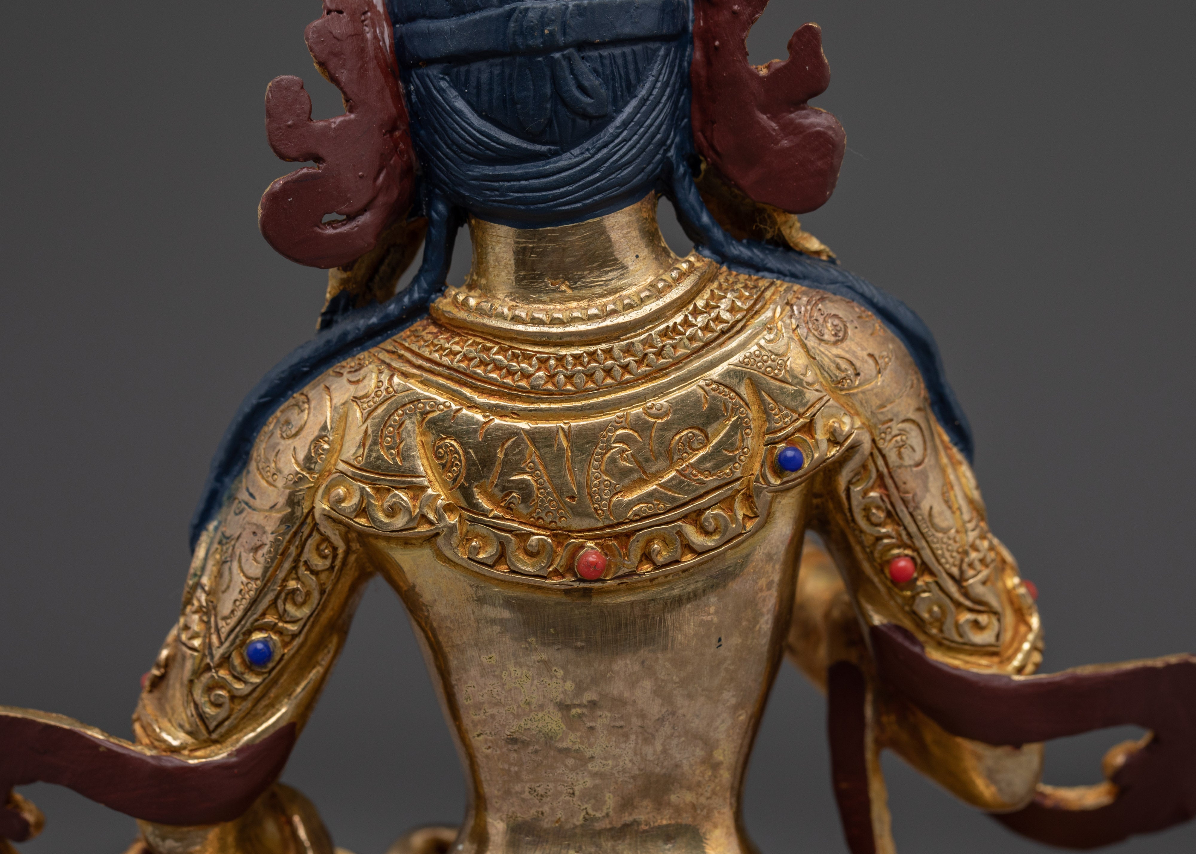 Handcrafted Golden Statue of Dorje Sempa | Deity of Purification and Wisdom