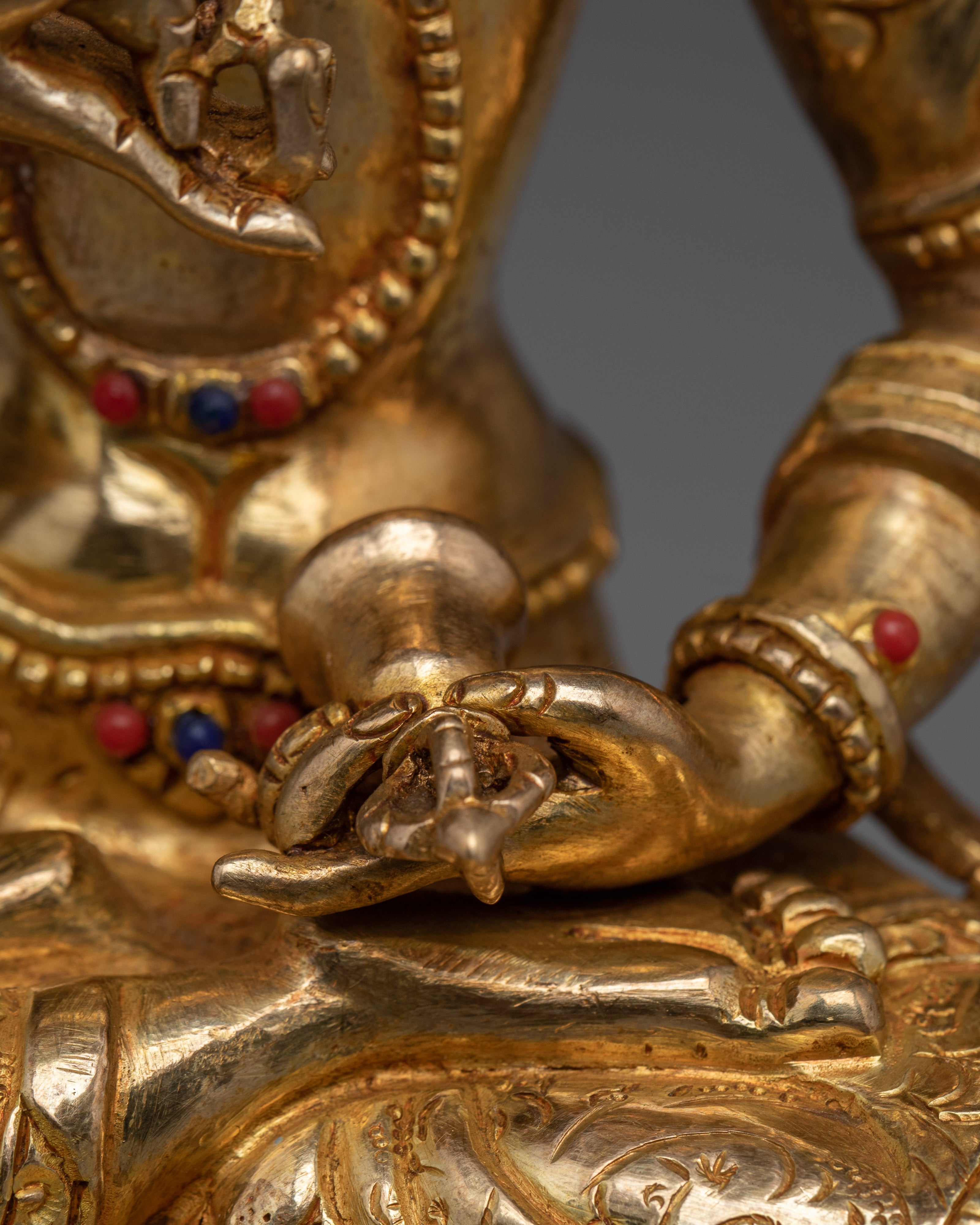 Handcrafted Golden Statue of Dorje Sempa | Deity of Purification and Wisdom