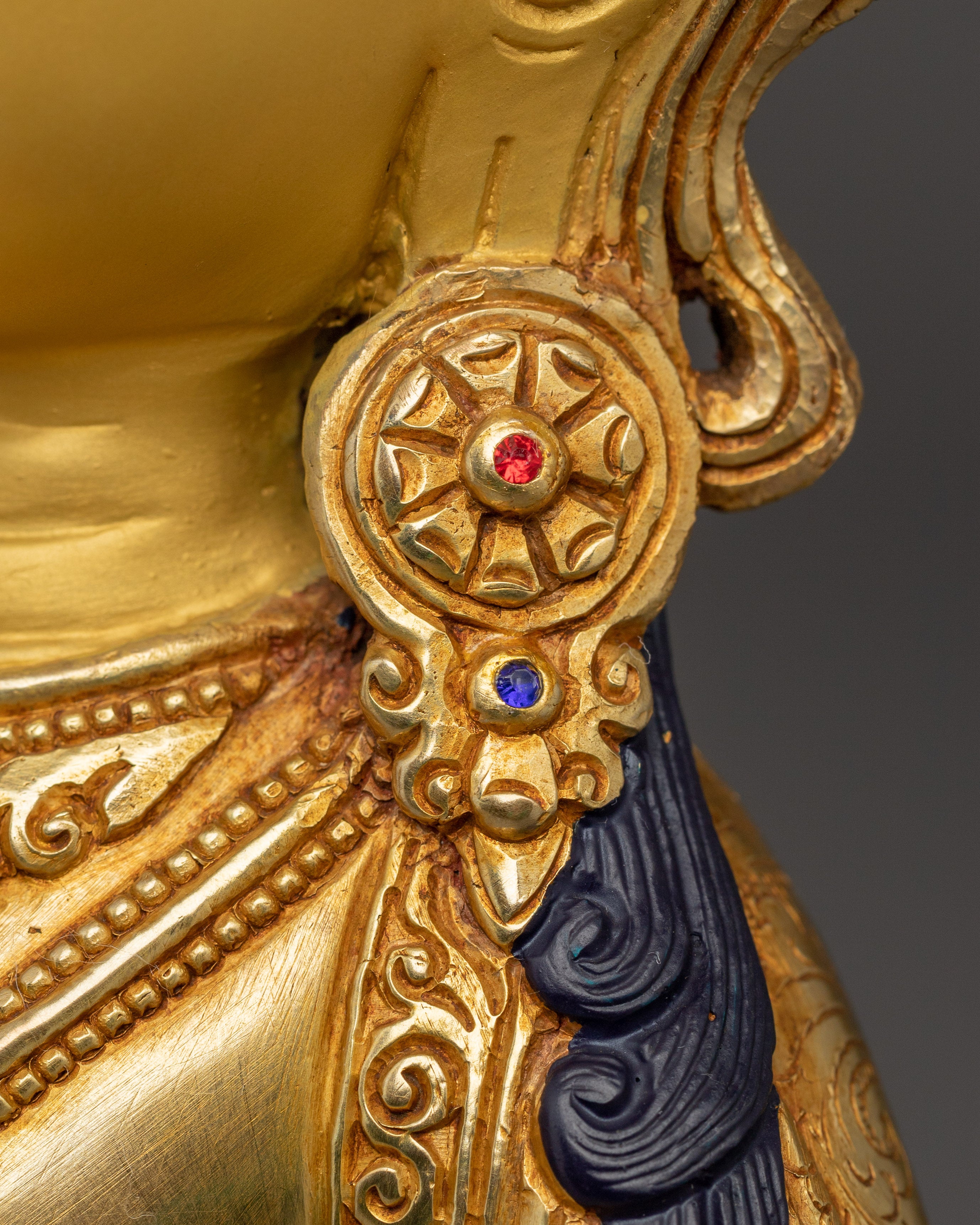Serene Golden Statue of Dorje Sempa | Deity of Purification and Wisdom