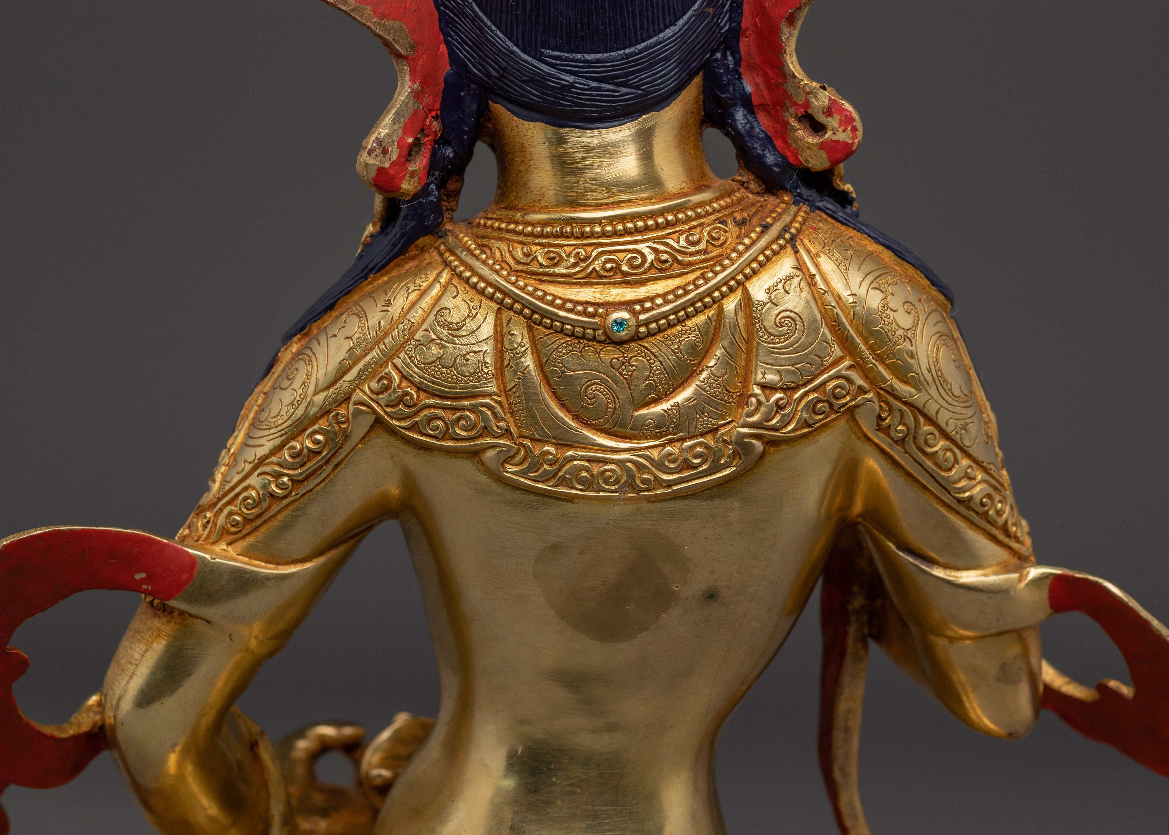 Serene Golden Statue of Dorje Sempa | Deity of Purification and Wisdom