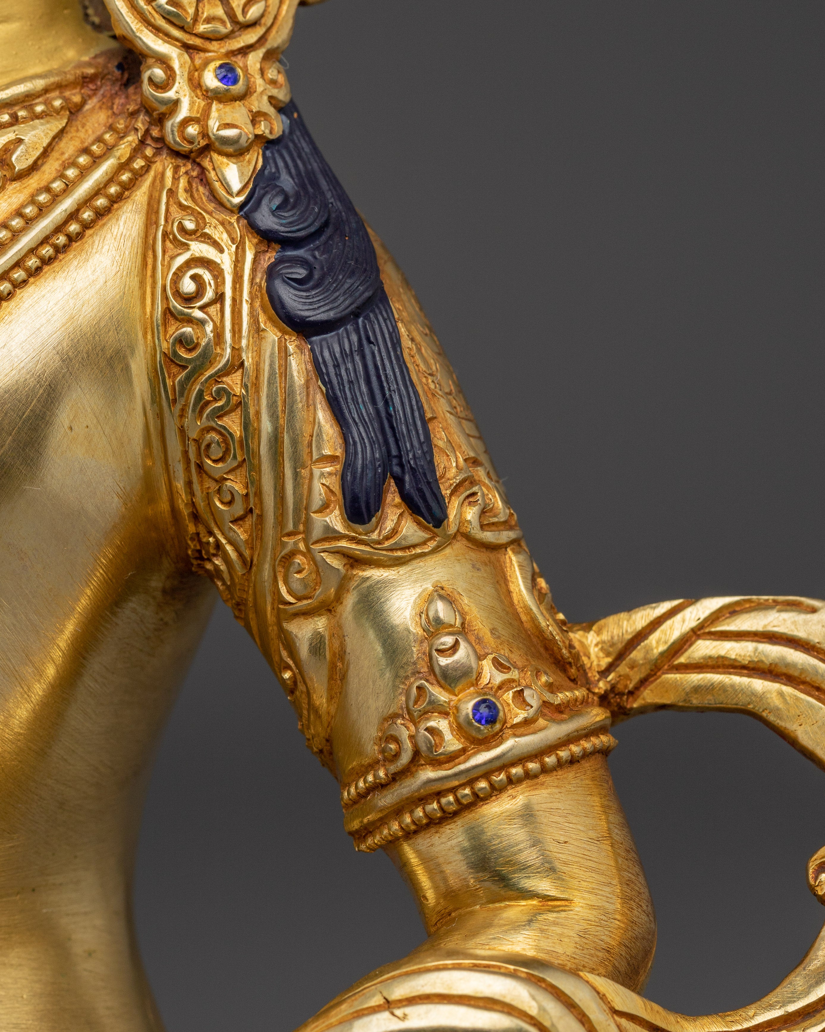 Serene Golden Statue of Dorje Sempa | Deity of Purification and Wisdom