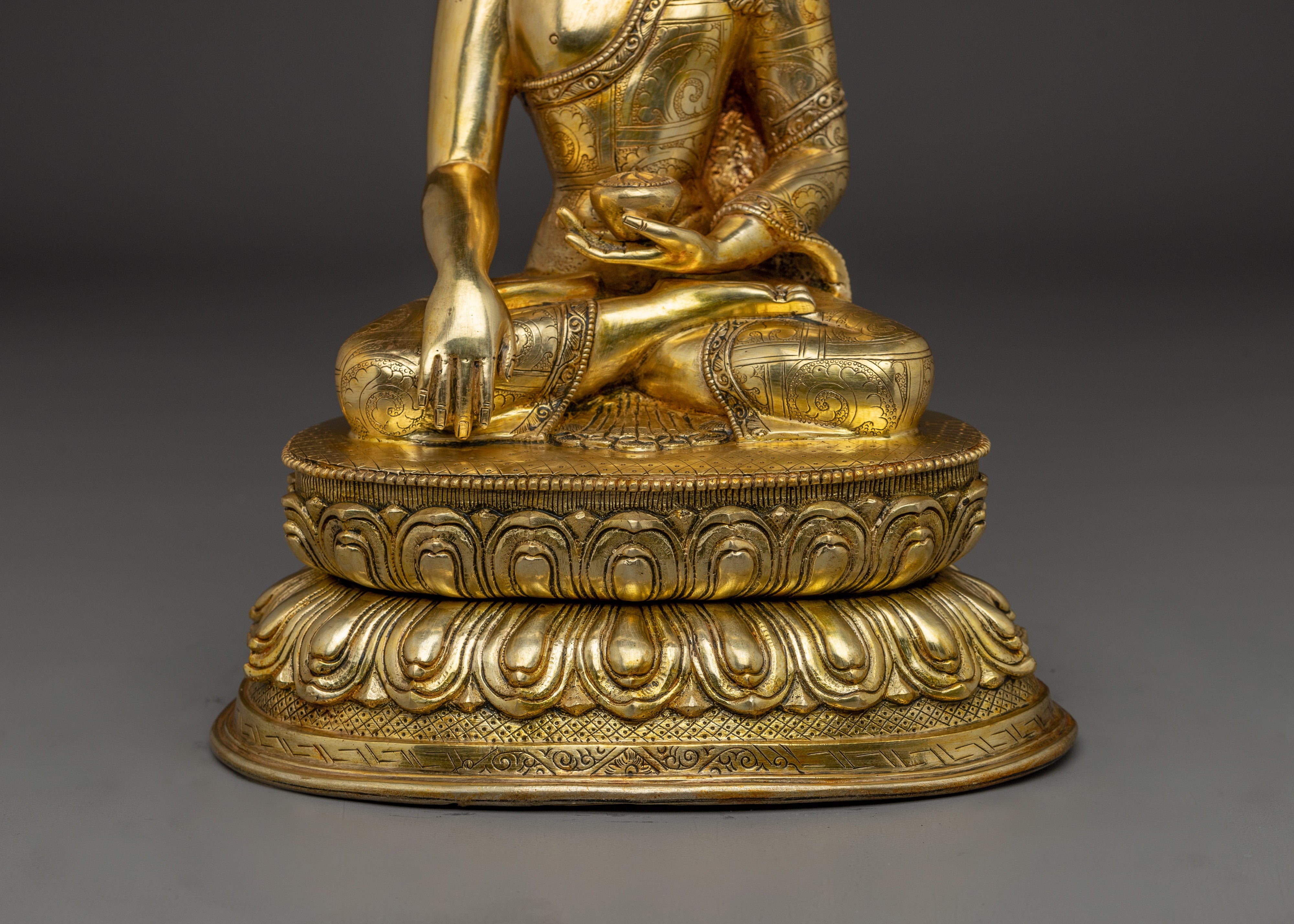 Handcrafted Copper Artwork Shakyamuni Buddha Statue | Perfect for Meditation