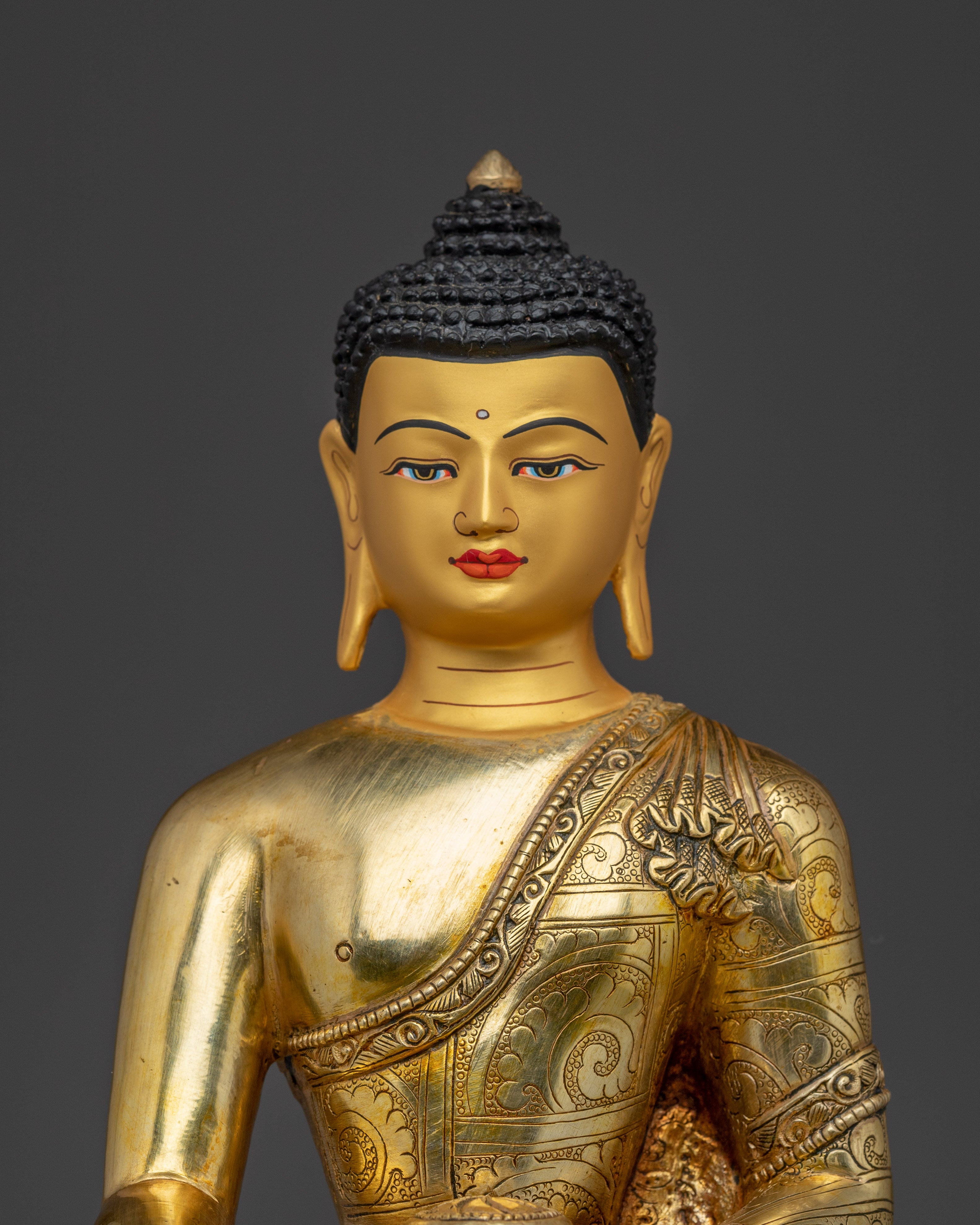 Handcrafted Copper Artwork Shakyamuni Buddha Statue | Perfect for Meditation