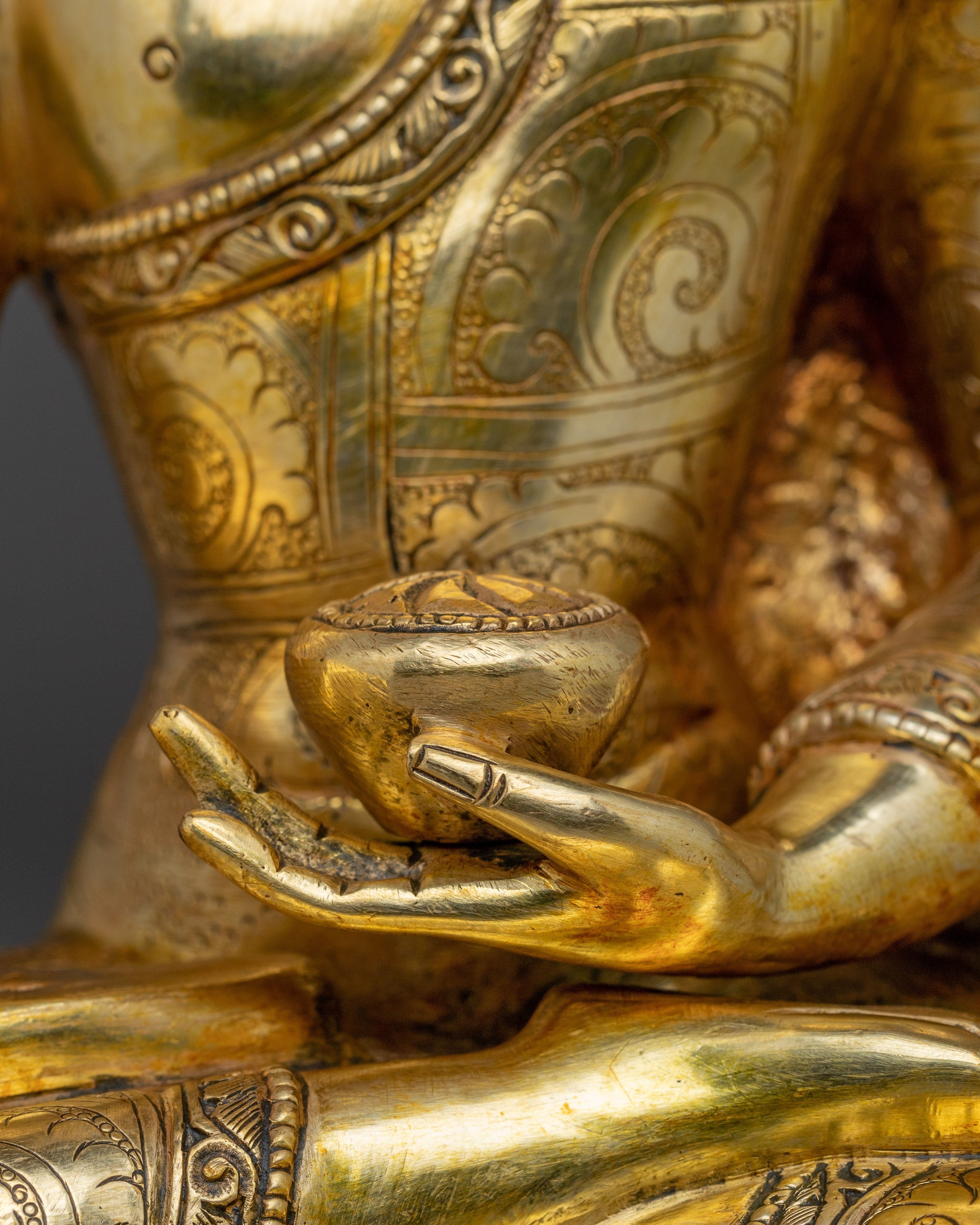 Handcrafted Copper Artwork Shakyamuni Buddha Statue | Perfect for Meditation