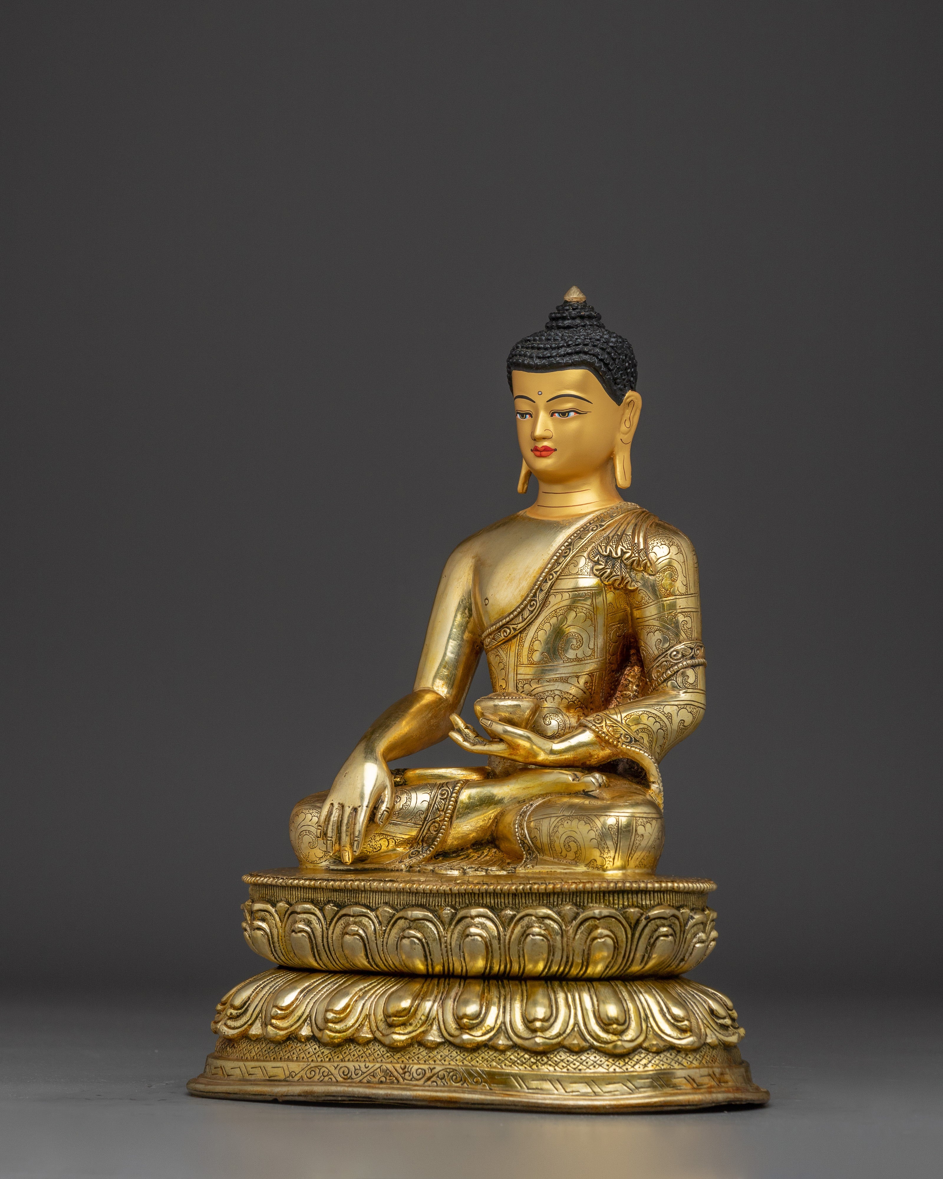 Handcrafted Copper Artwork Shakyamuni Buddha Statue | Perfect for Meditation