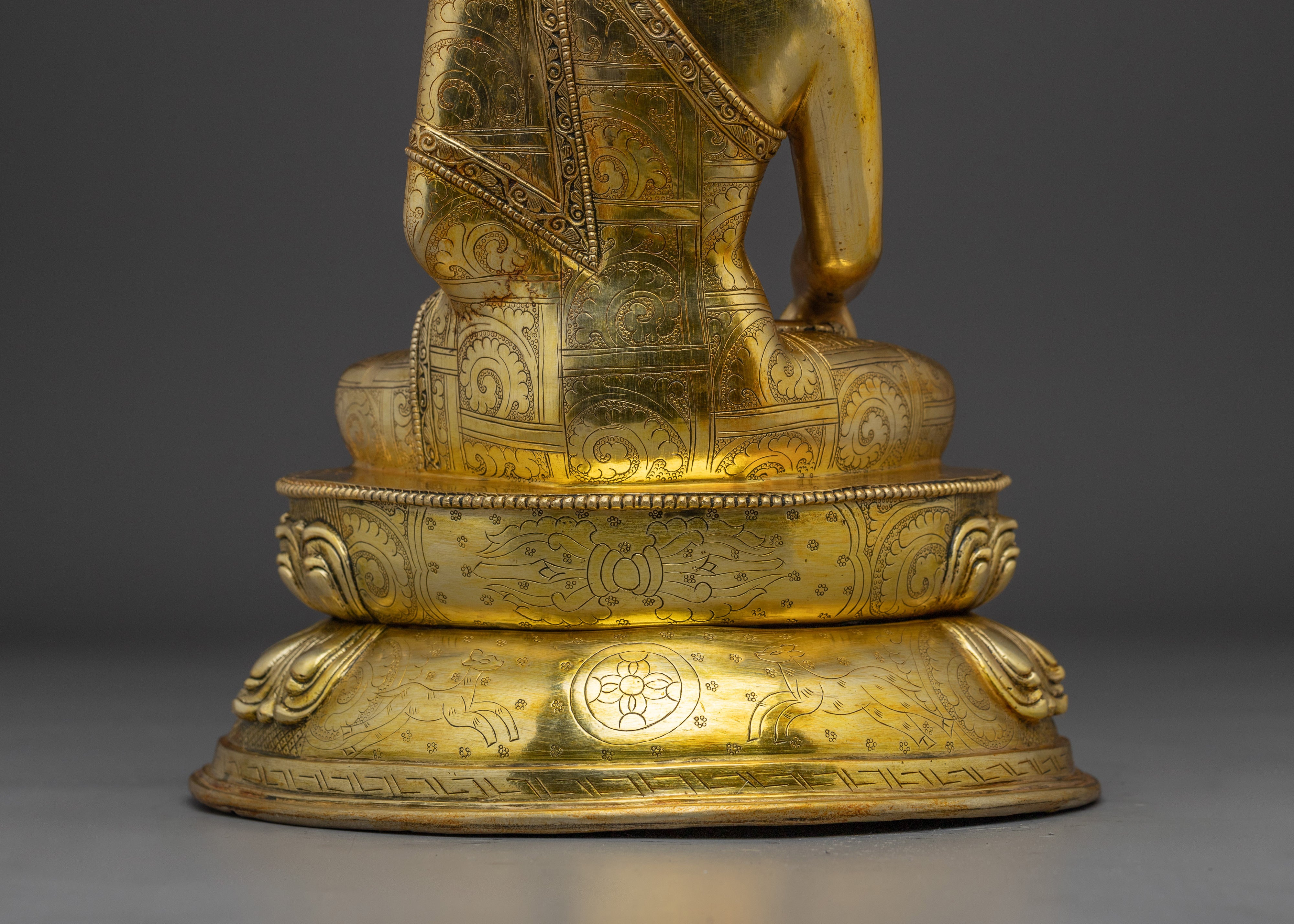Handcrafted Copper Artwork Shakyamuni Buddha Statue | Perfect for Meditation