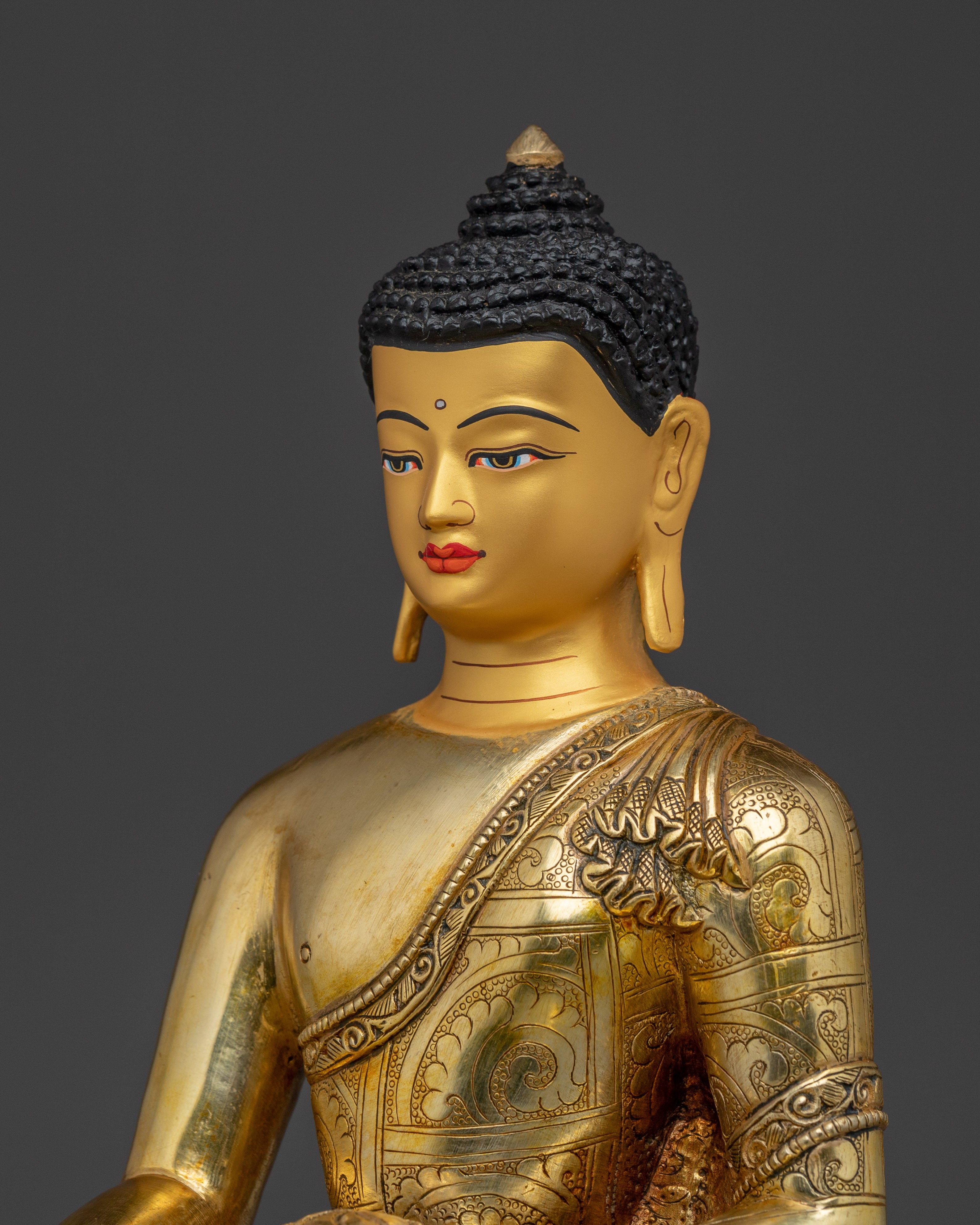 Handcrafted Copper Artwork Shakyamuni Buddha Statue | Perfect for Meditation