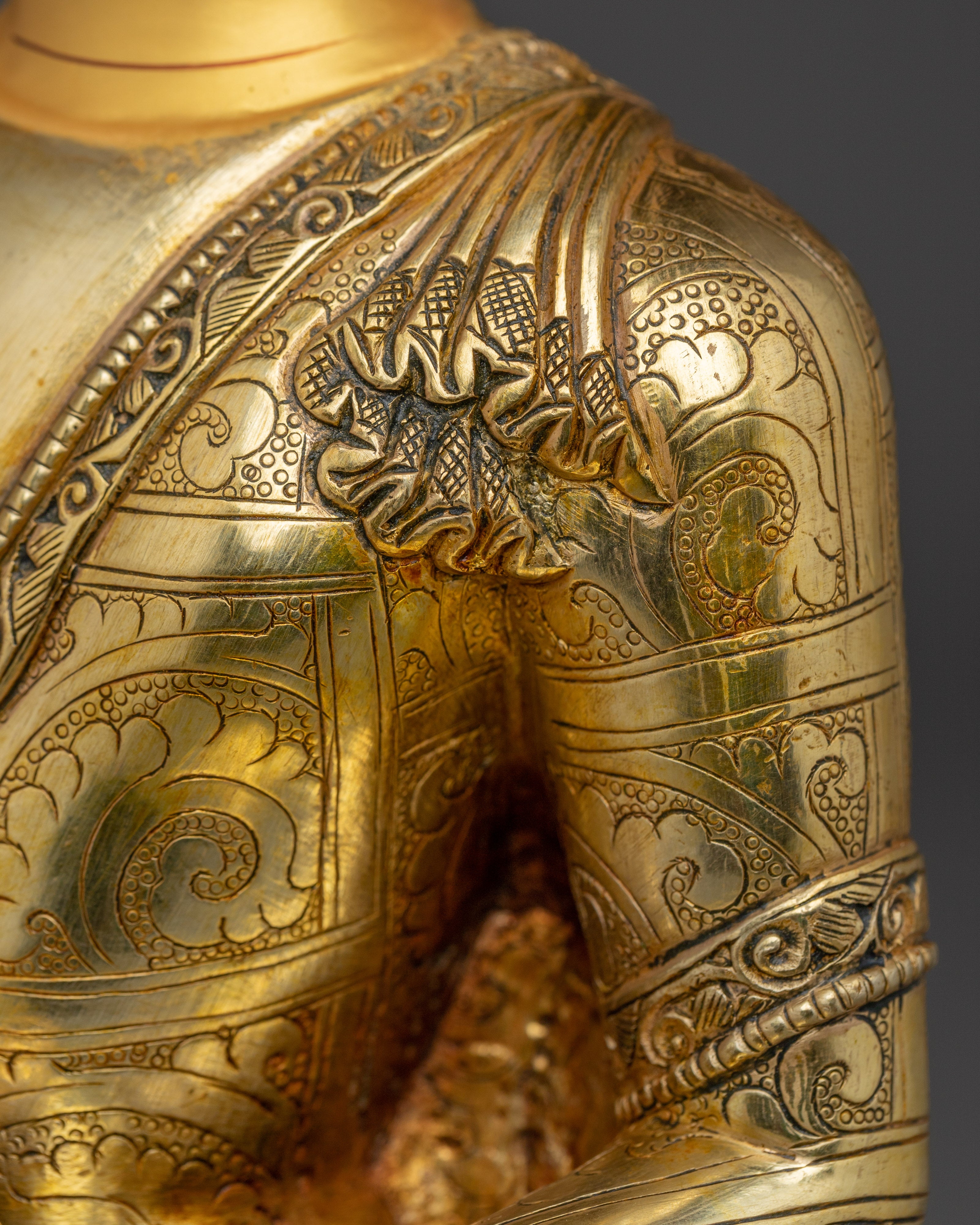 Handcrafted Copper Artwork Shakyamuni Buddha Statue | Perfect for Meditation