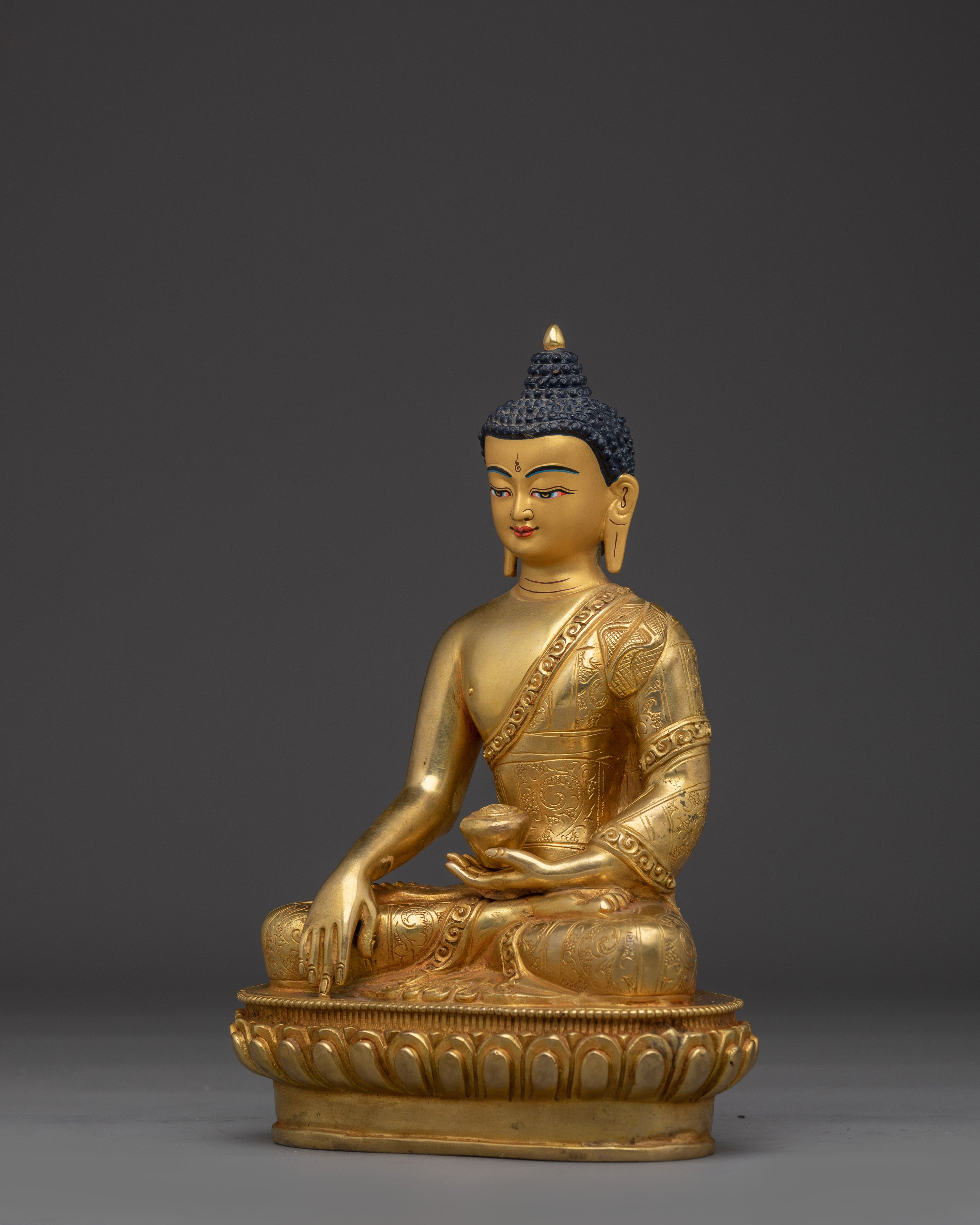 Handmade Shakyamuni Buddha The Enlightened One | Traditionally 24K Gold Gilded Statue