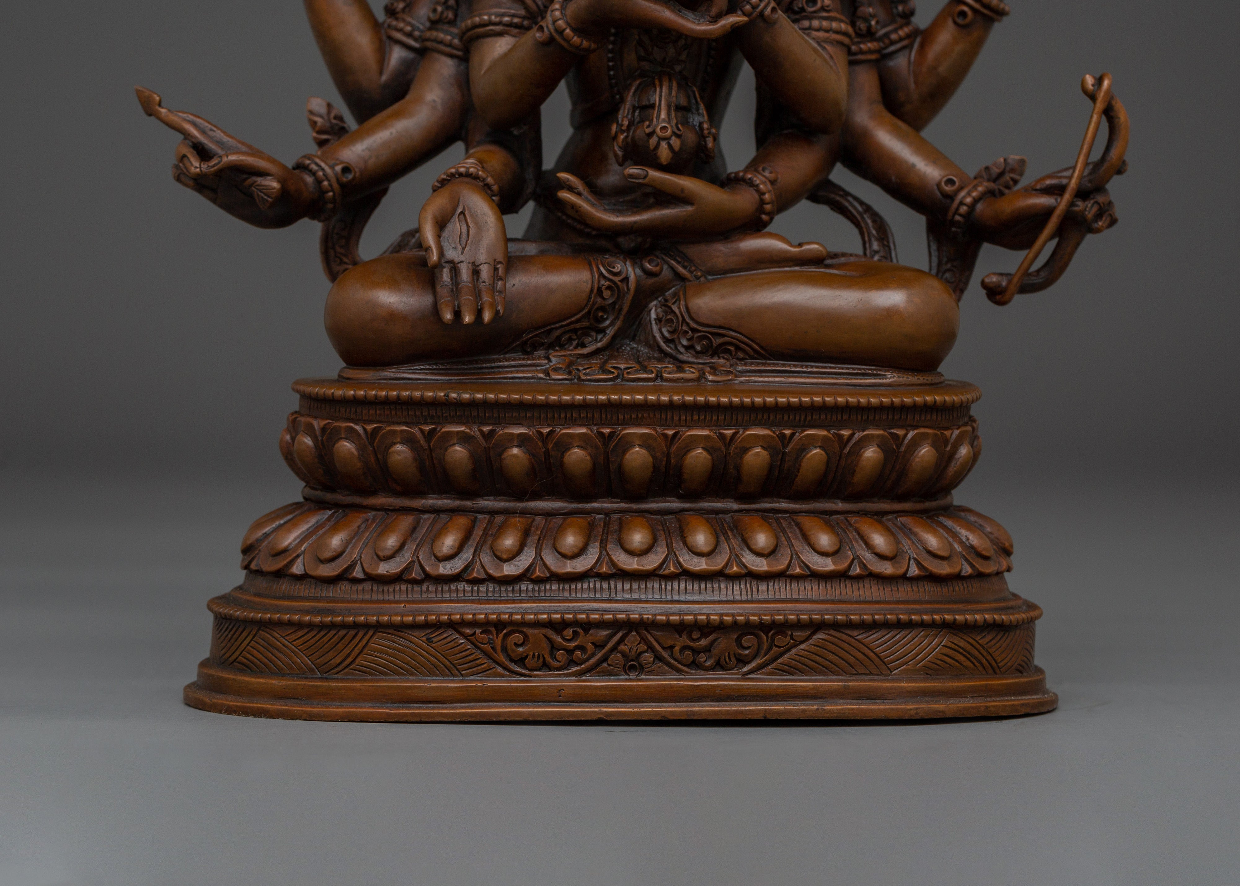 Oxidized Ushnishavijaya Statue | Multi-armed Namgyalma Artwork