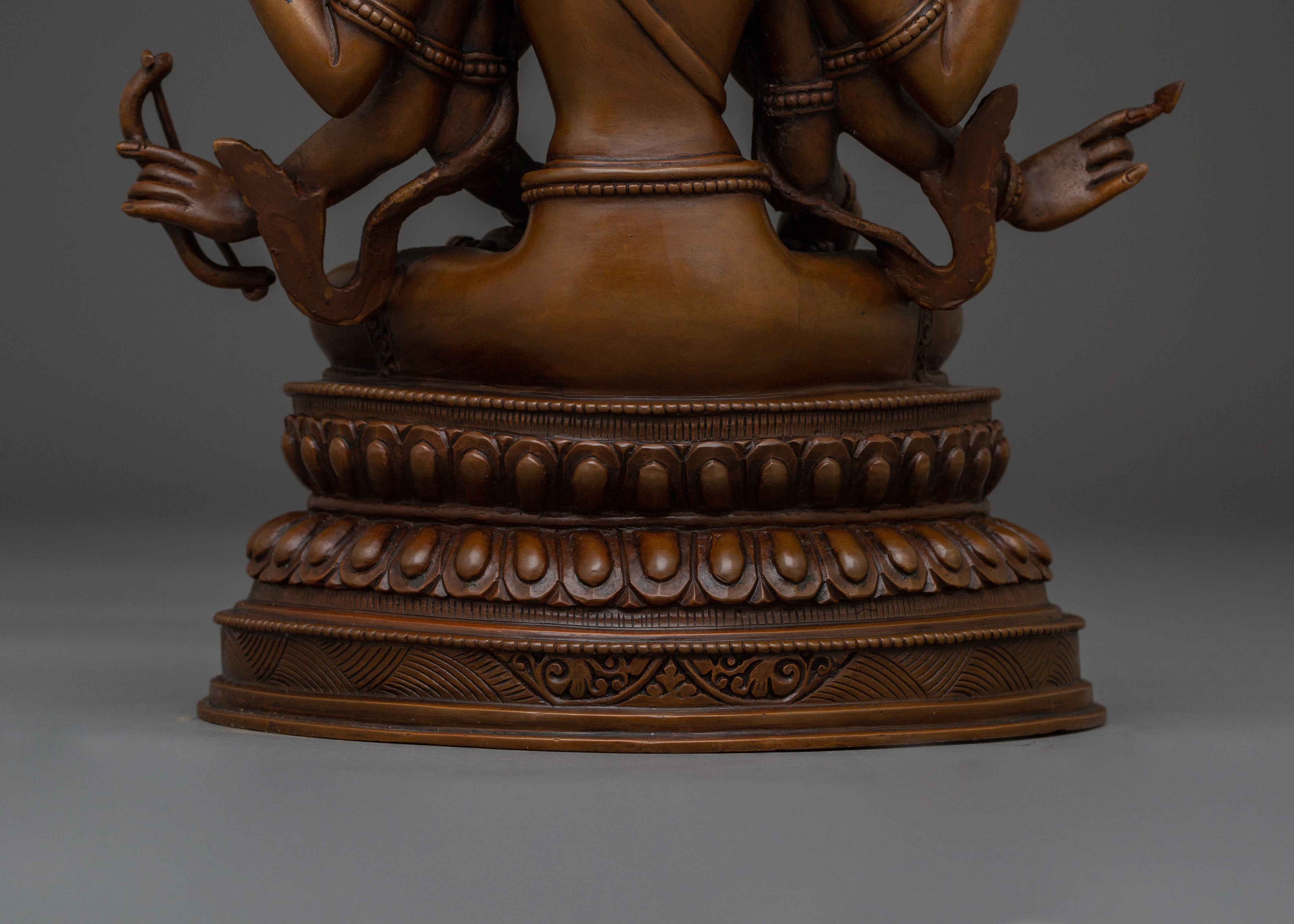 Oxidized Ushnishavijaya Statue | Multi-armed Namgyalma Artwork