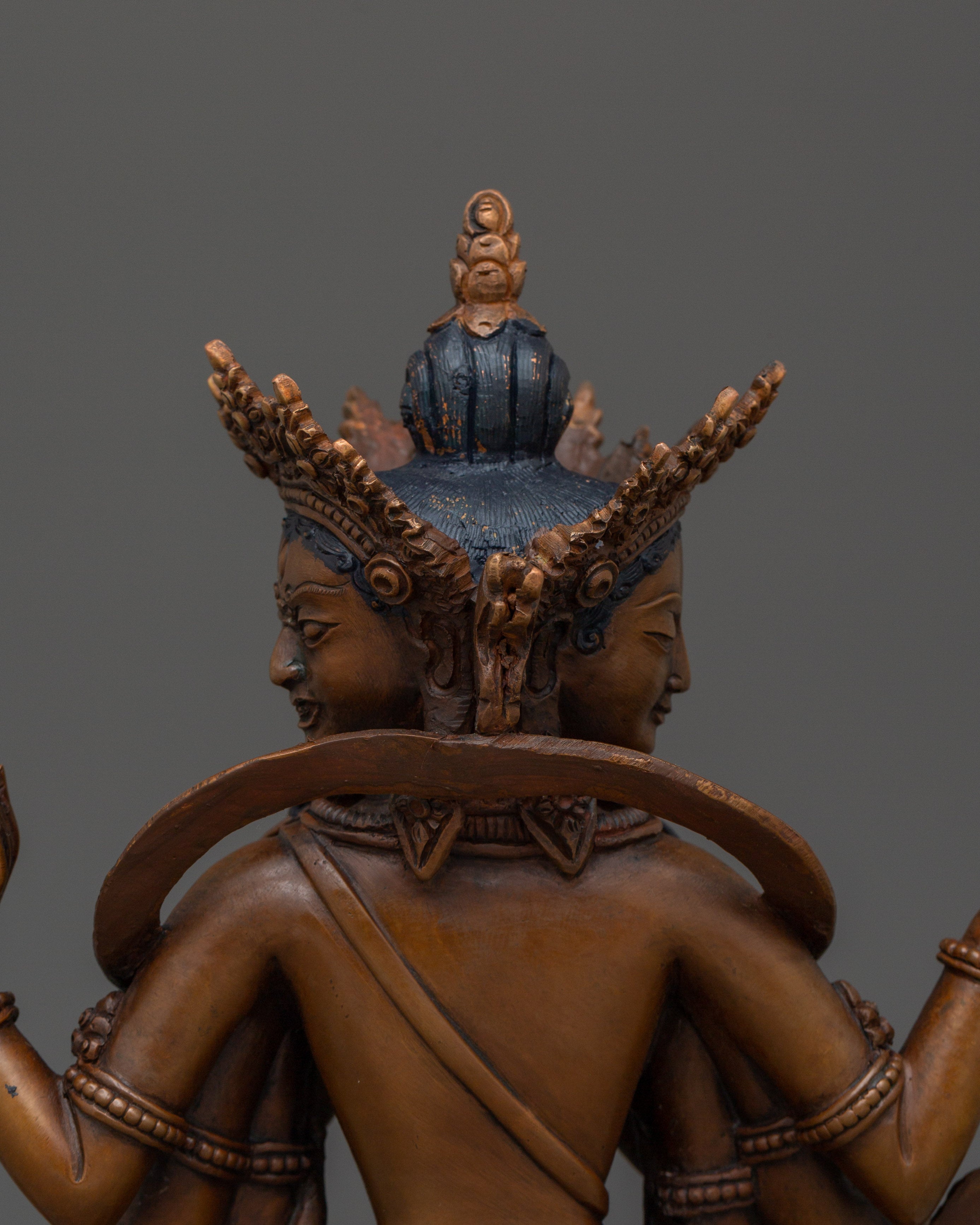 Oxidized Ushnishavijaya Statue | Multi-armed Namgyalma Artwork