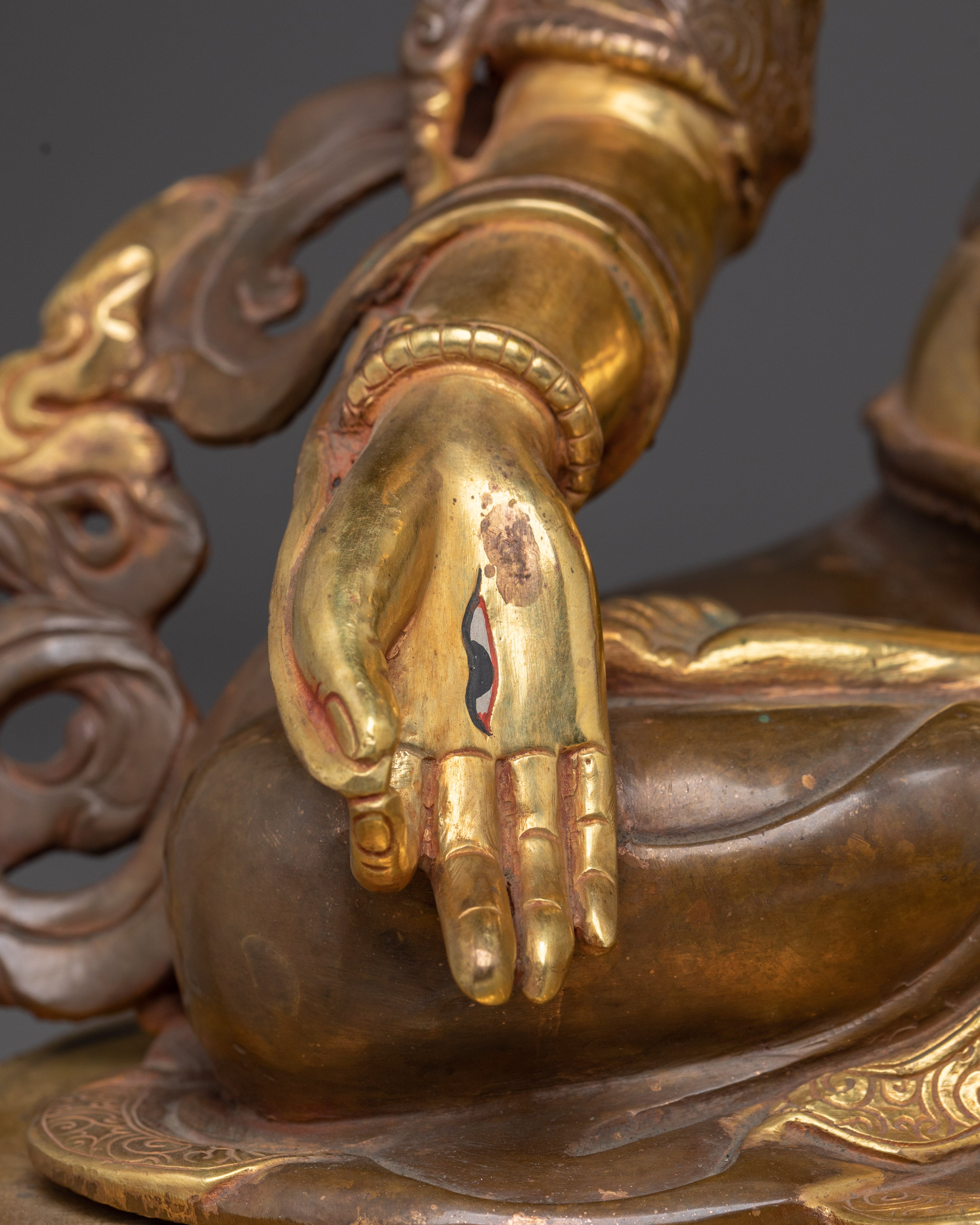 Golden Sita Tara Tibetan Deity Art | White Tara - Healing Deity